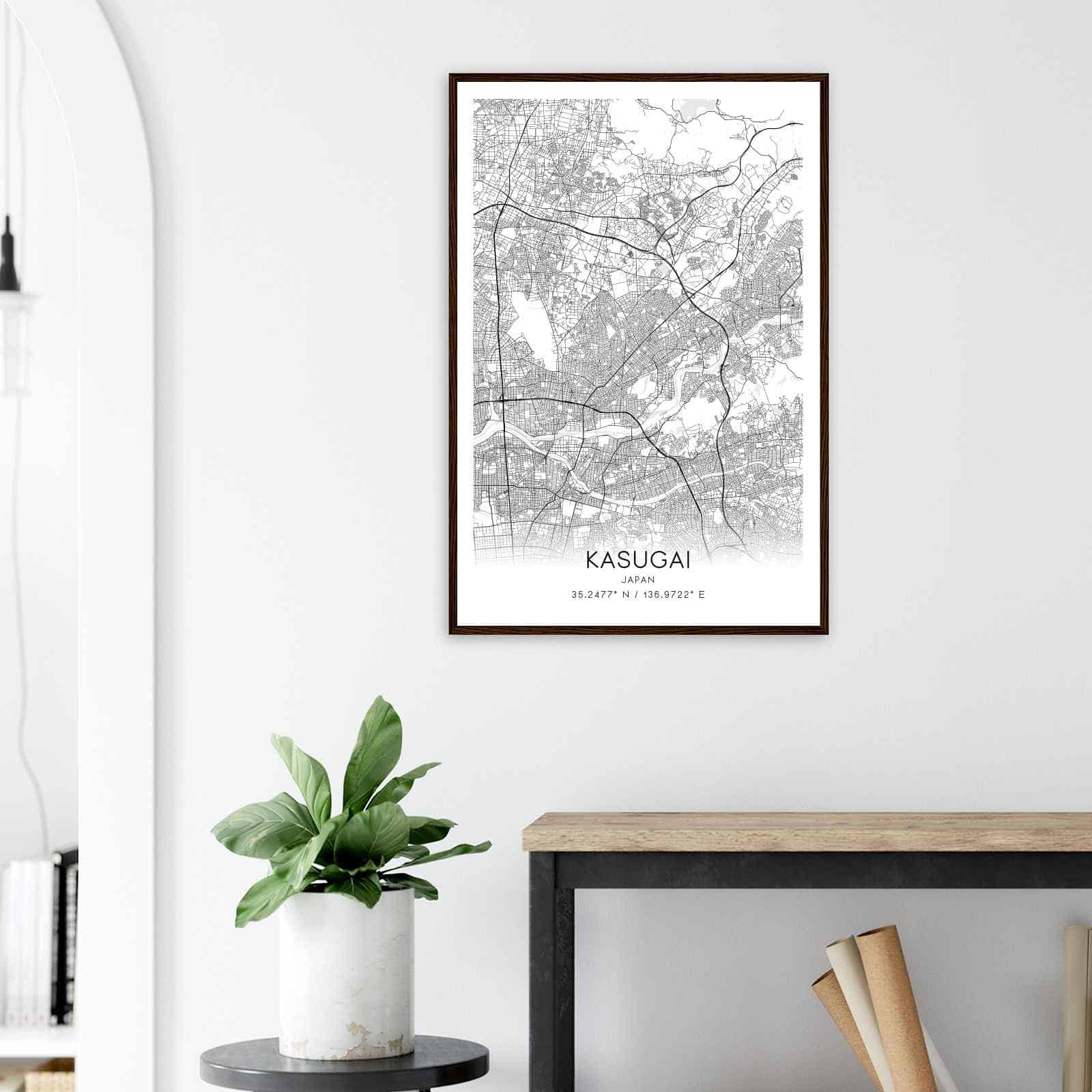 Deerfield Kansas Map Poster, Modern Home Decor Wall Art Print (Copy)