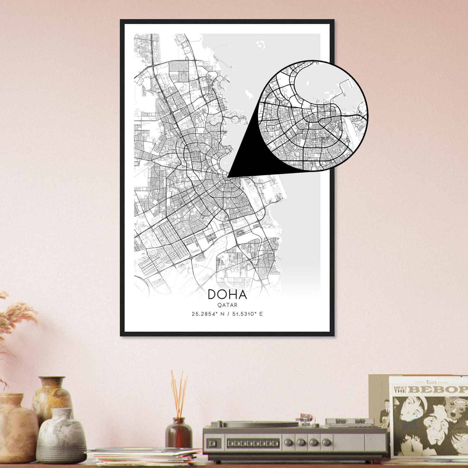 Deerfield Kansas Map Poster, Modern Home Decor Wall Art Print (Copy)