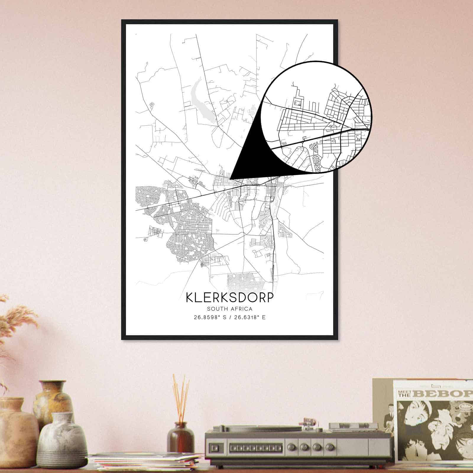 Deerfield Kansas Map Poster, Modern Home Decor Wall Art Print (Copy)