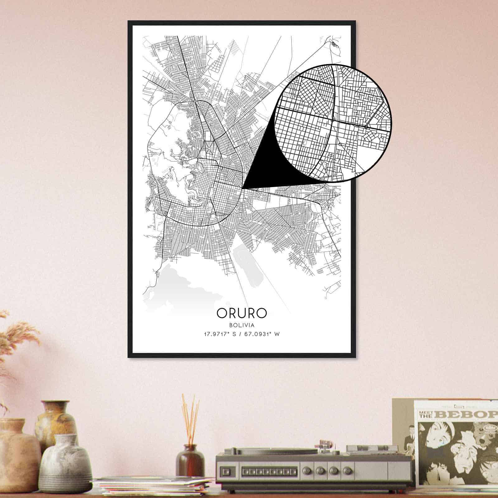 Deerfield Kansas Map Poster, Modern Home Decor Wall Art Print (Copy)