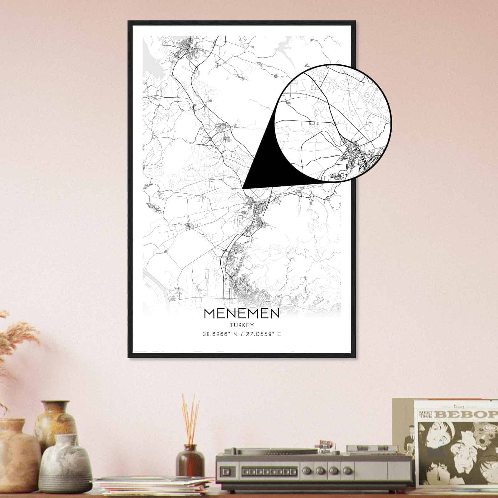 Deerfield Kansas Map Poster, Modern Home Decor Wall Art Print (Copy)