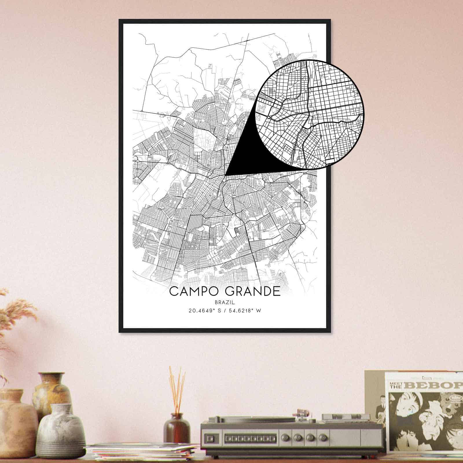 Deerfield Kansas Map Poster, Modern Home Decor Wall Art Print (Copy)