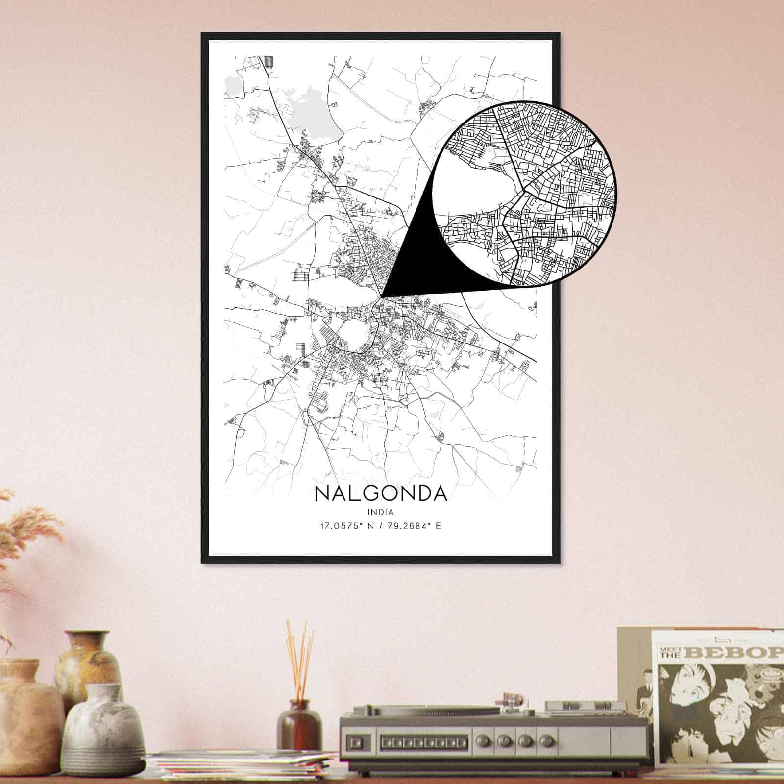 Deerfield Kansas Map Poster, Modern Home Decor Wall Art Print (Copy)