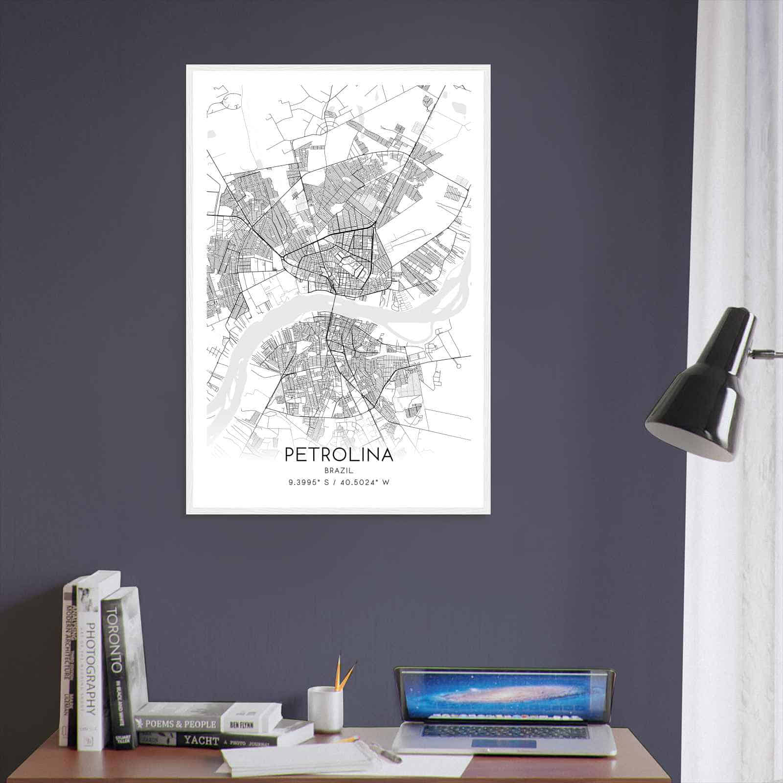 Deerfield Kansas Map Poster, Modern Home Decor Wall Art Print (Copy)