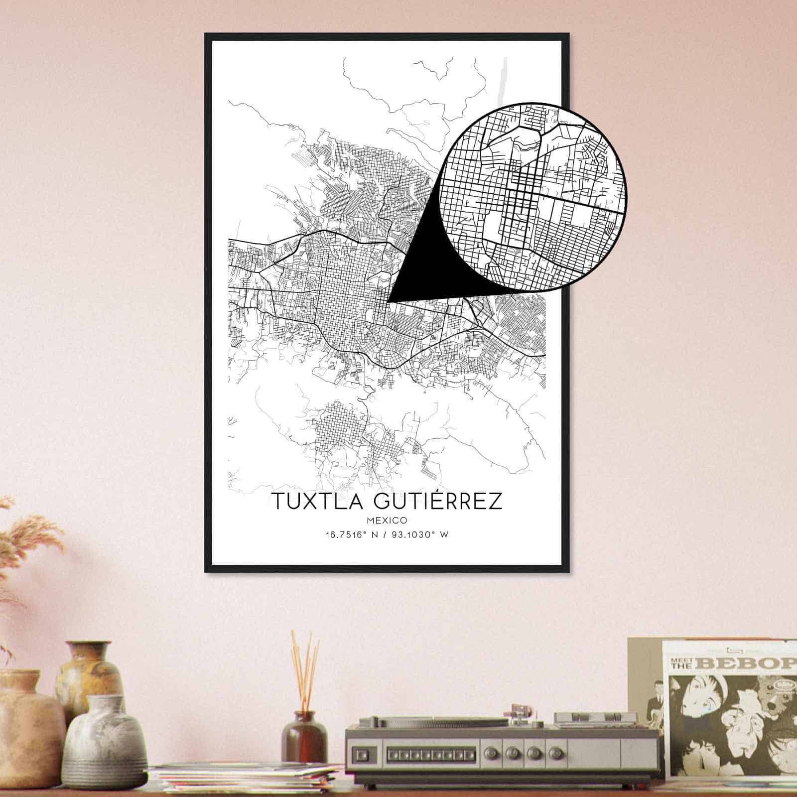 Deerfield Kansas Map Poster, Modern Home Decor Wall Art Print (Copy)