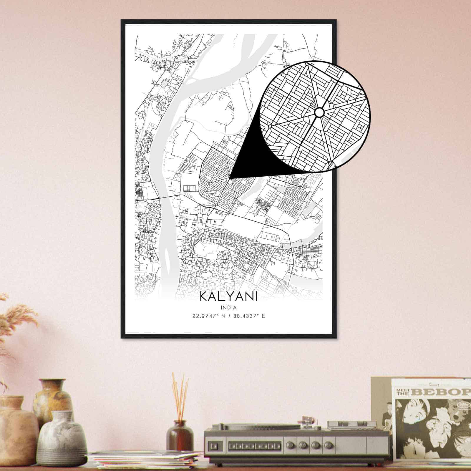 Deerfield Kansas Map Poster, Modern Home Decor Wall Art Print (Copy)