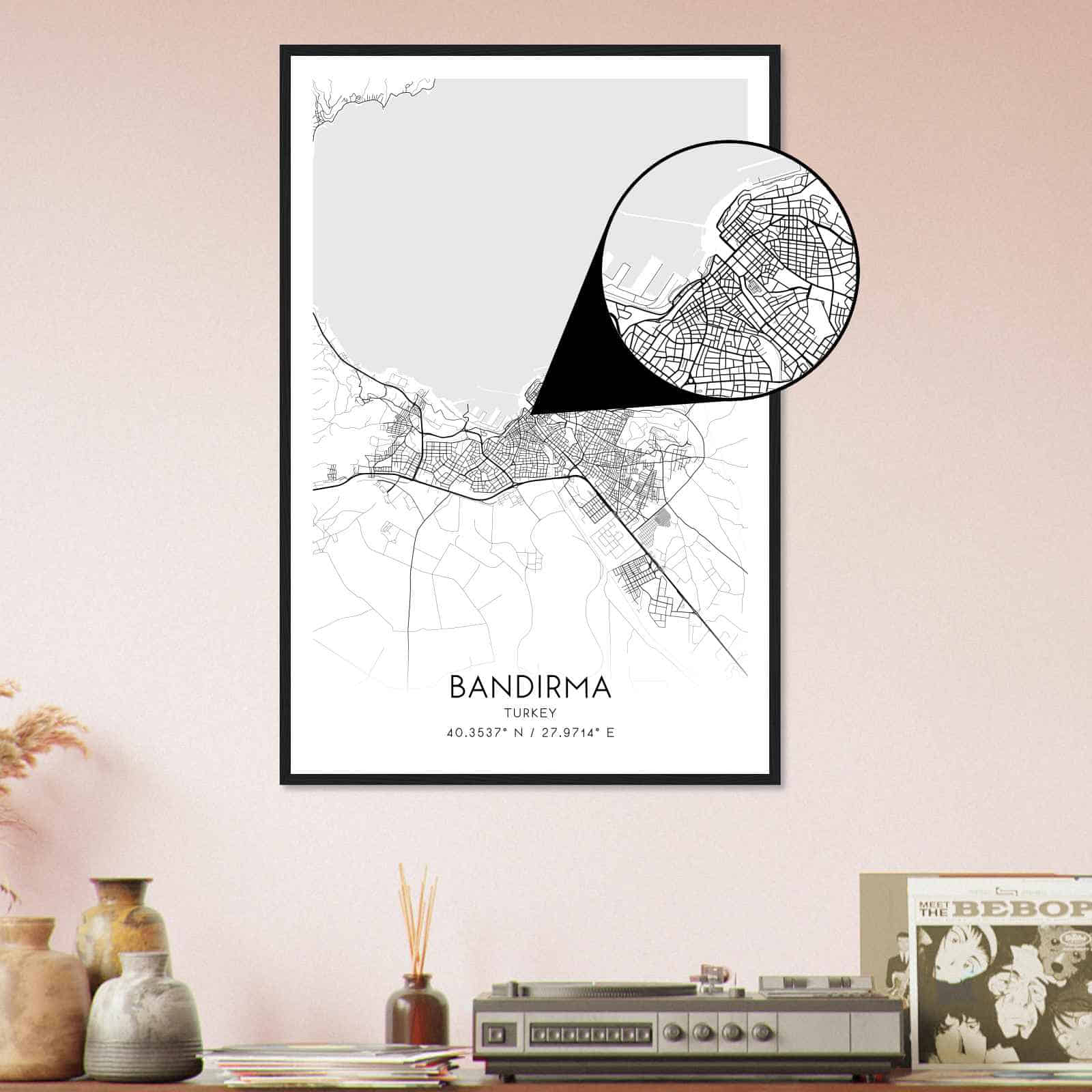 Deerfield Kansas Map Poster, Modern Home Decor Wall Art Print (Copy)