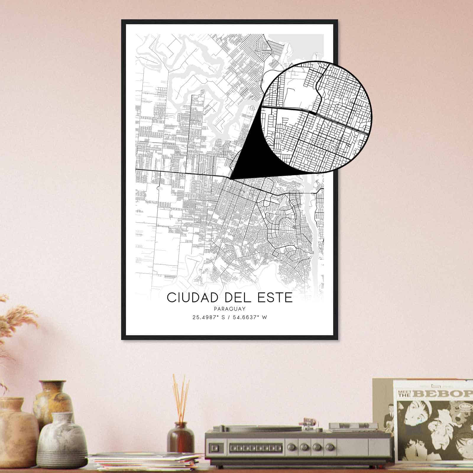 Deerfield Kansas Map Poster, Modern Home Decor Wall Art Print (Copy)