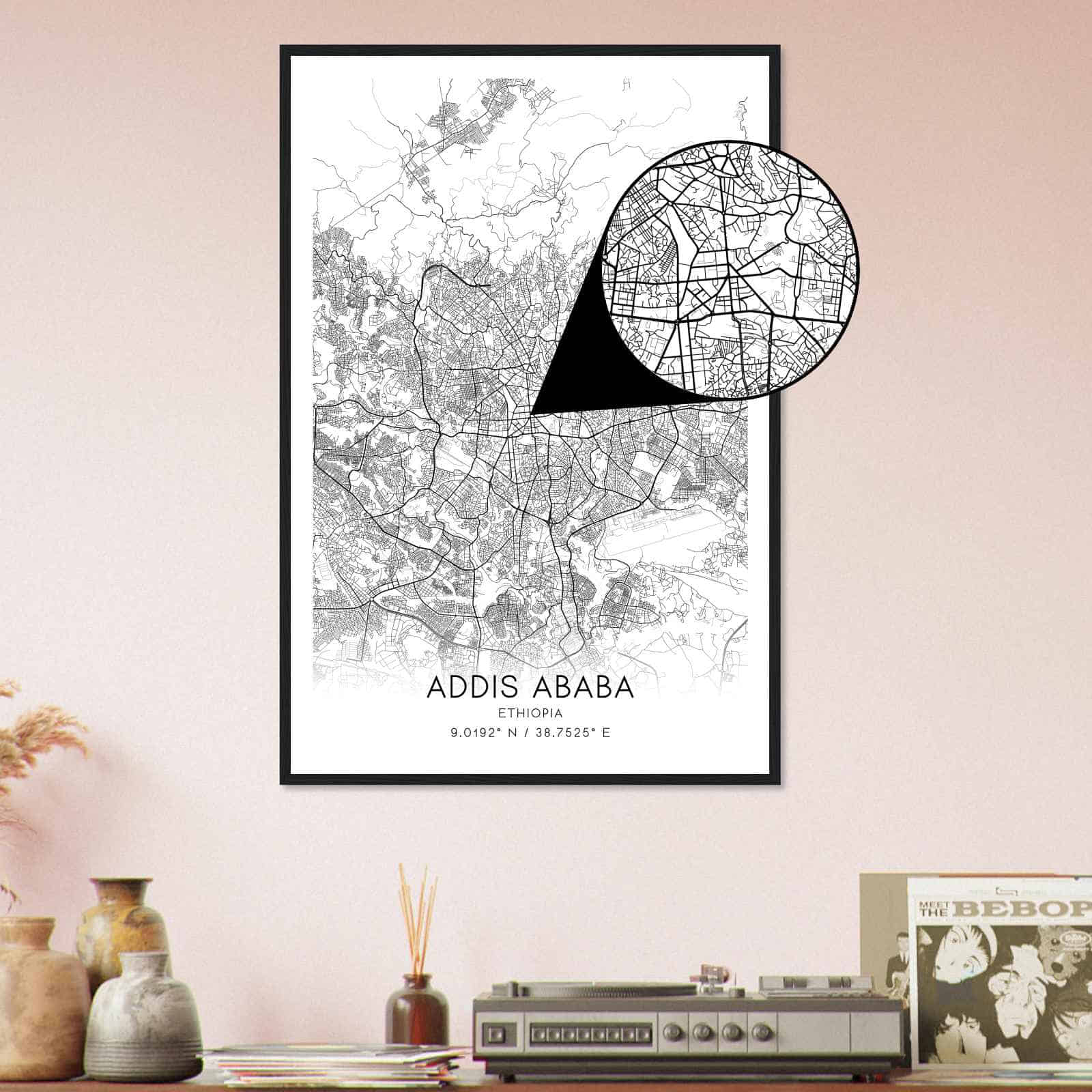 Deerfield Kansas Map Poster, Modern Home Decor Wall Art Print (Copy)