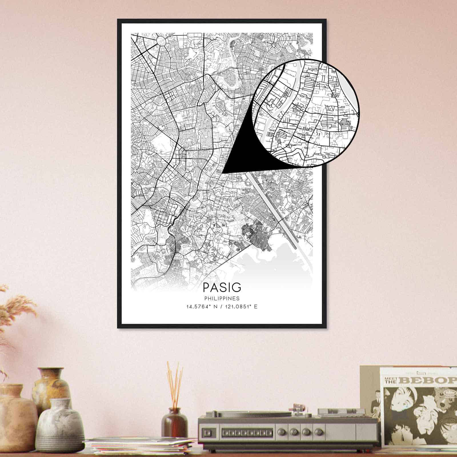 Deerfield Kansas Map Poster, Modern Home Decor Wall Art Print (Copy)