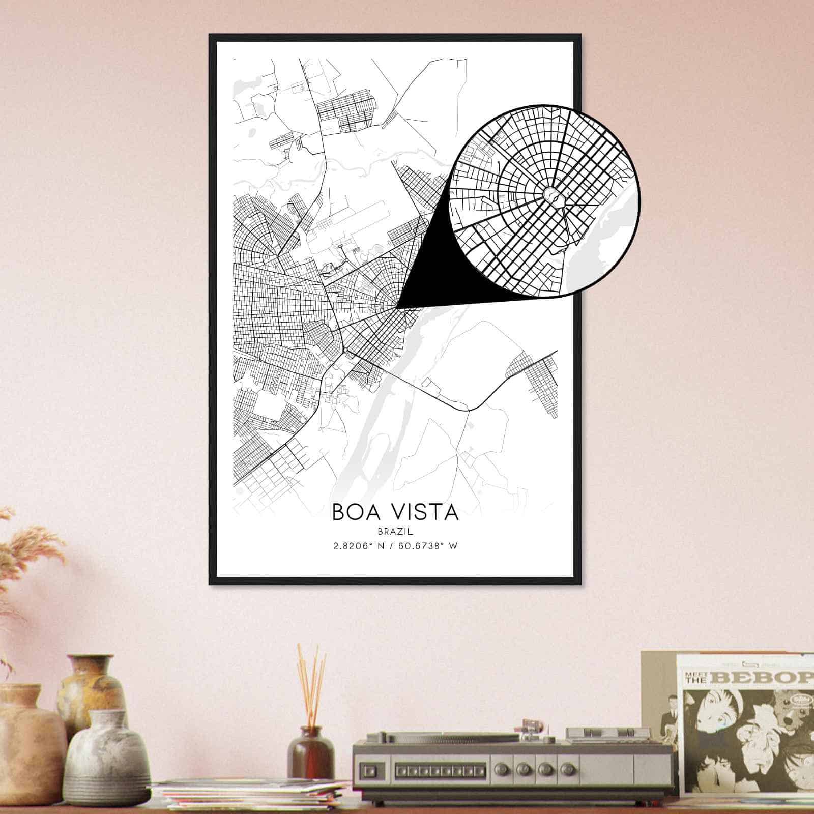 Deerfield Kansas Map Poster, Modern Home Decor Wall Art Print (Copy)