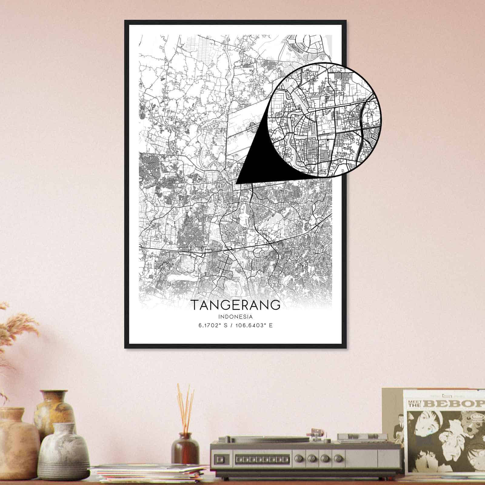 Deerfield Kansas Map Poster, Modern Home Decor Wall Art Print (Copy)