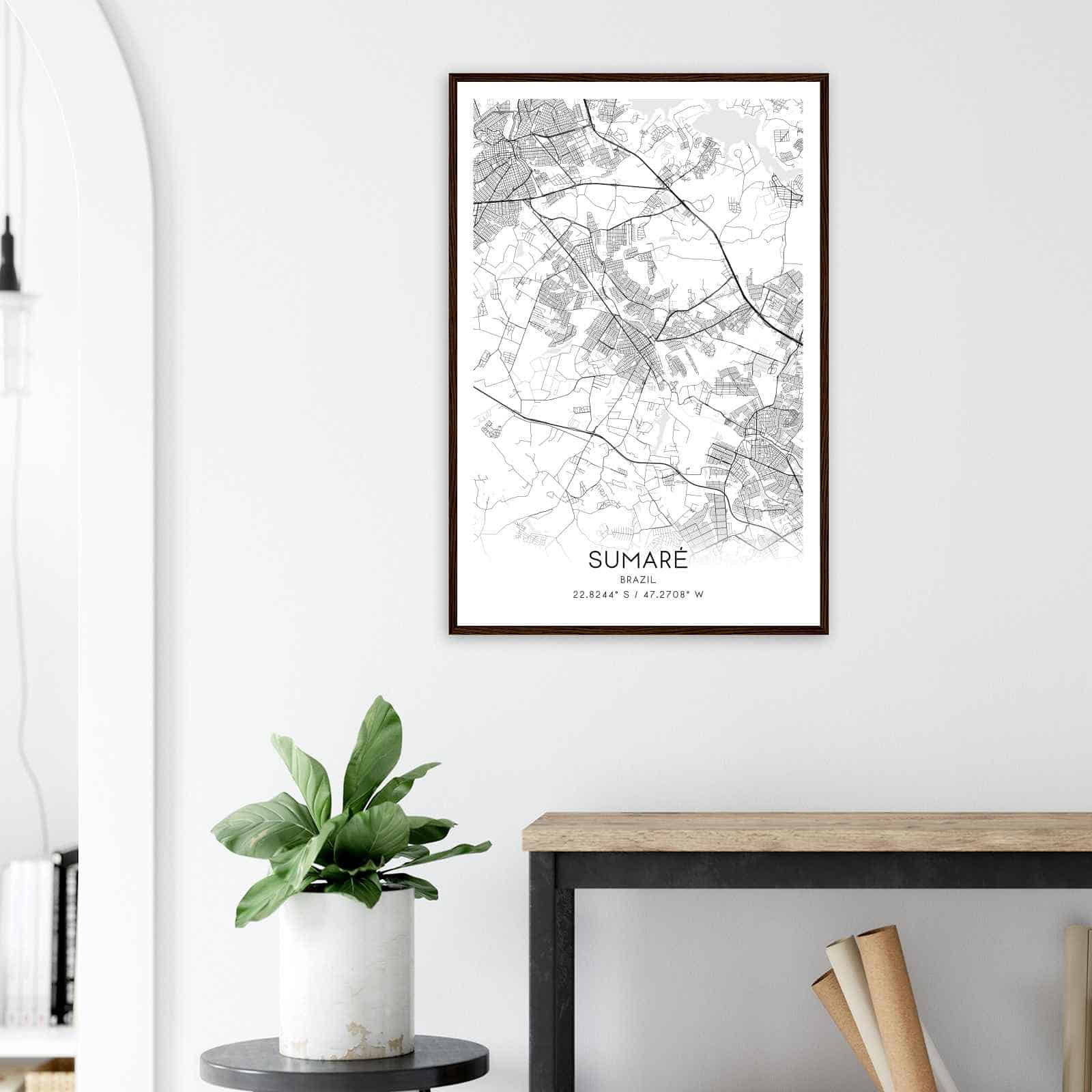 Deerfield Kansas Map Poster, Modern Home Decor Wall Art Print (Copy)