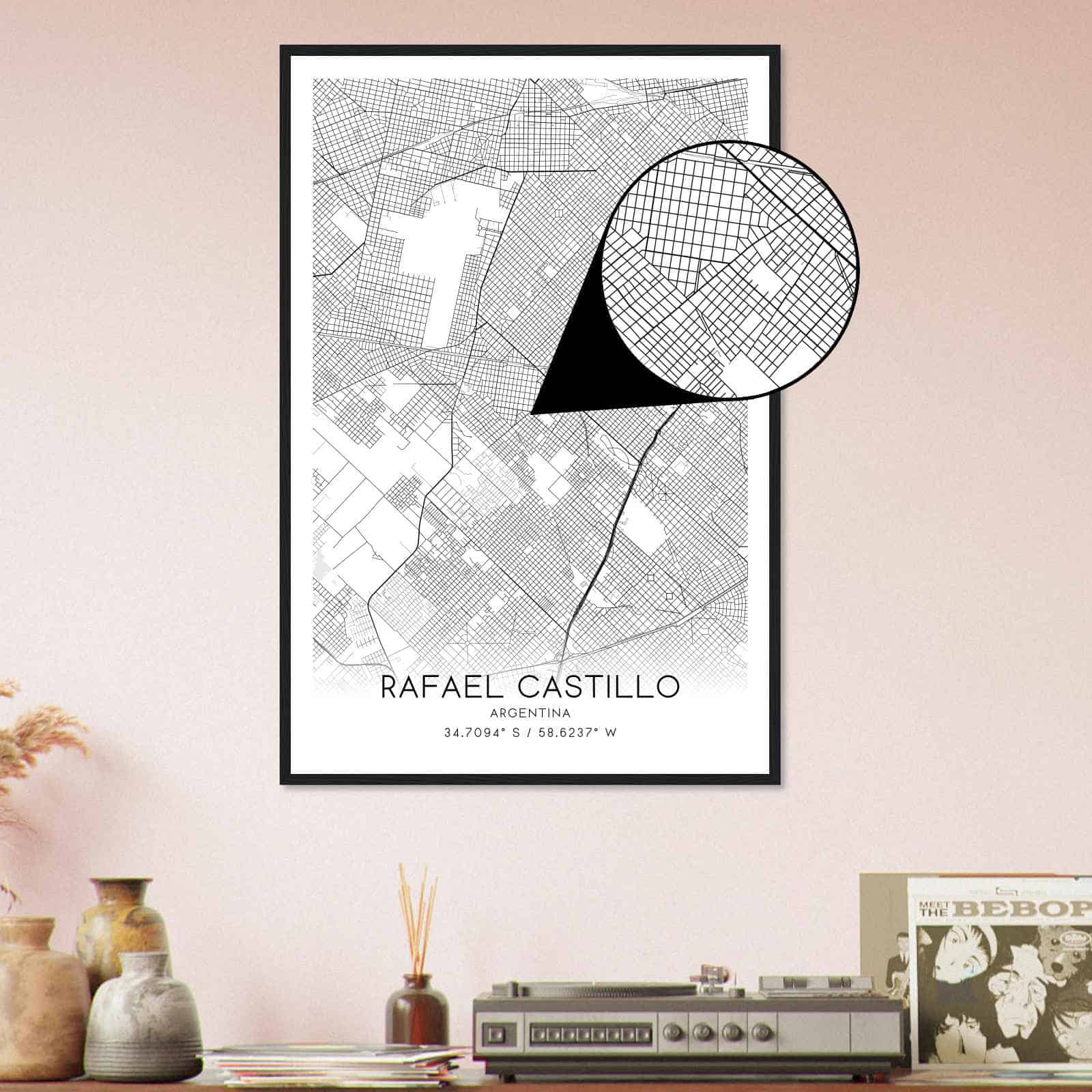 Deerfield Kansas Map Poster, Modern Home Decor Wall Art Print (Copy)