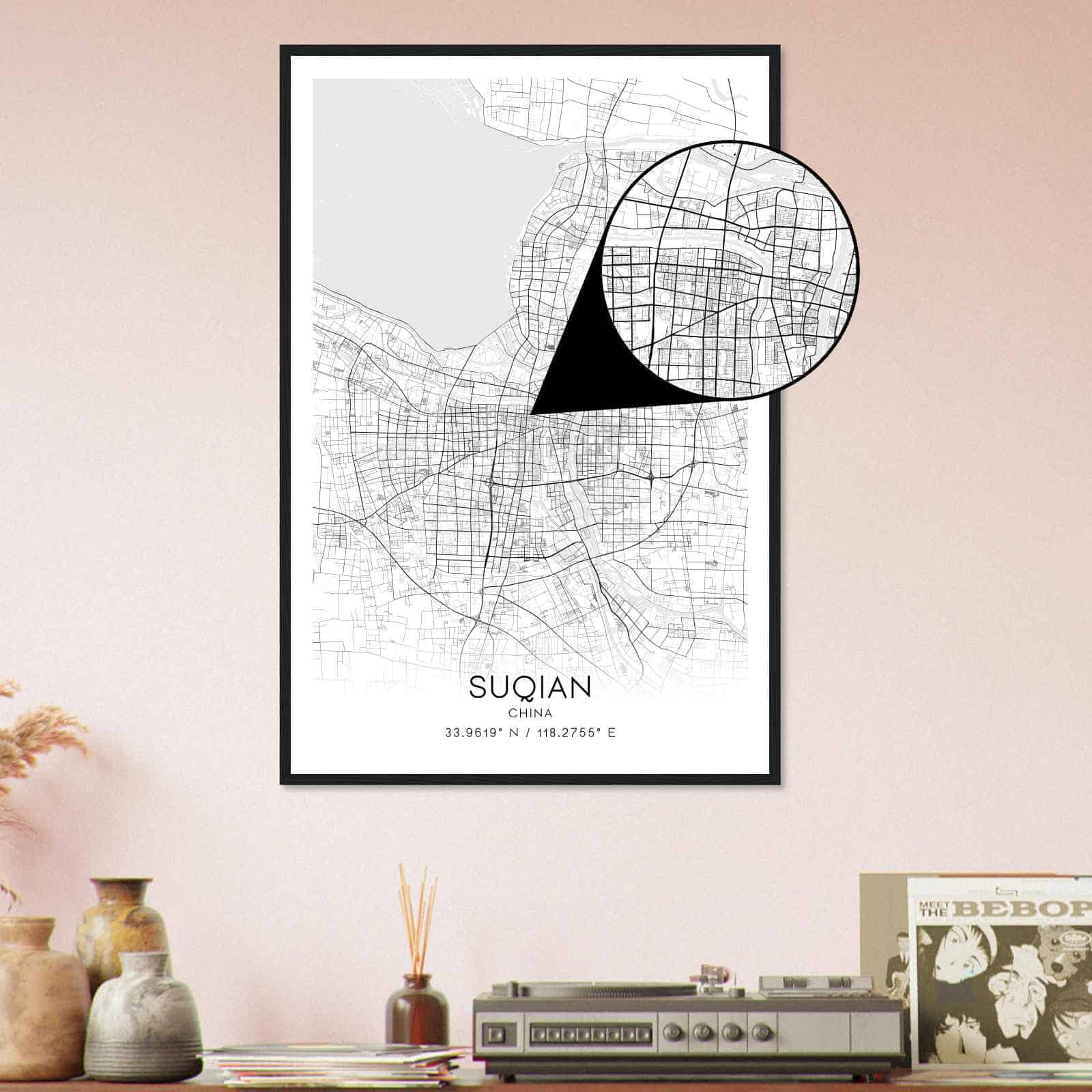 Deerfield Kansas Map Poster, Modern Home Decor Wall Art Print (Copy)