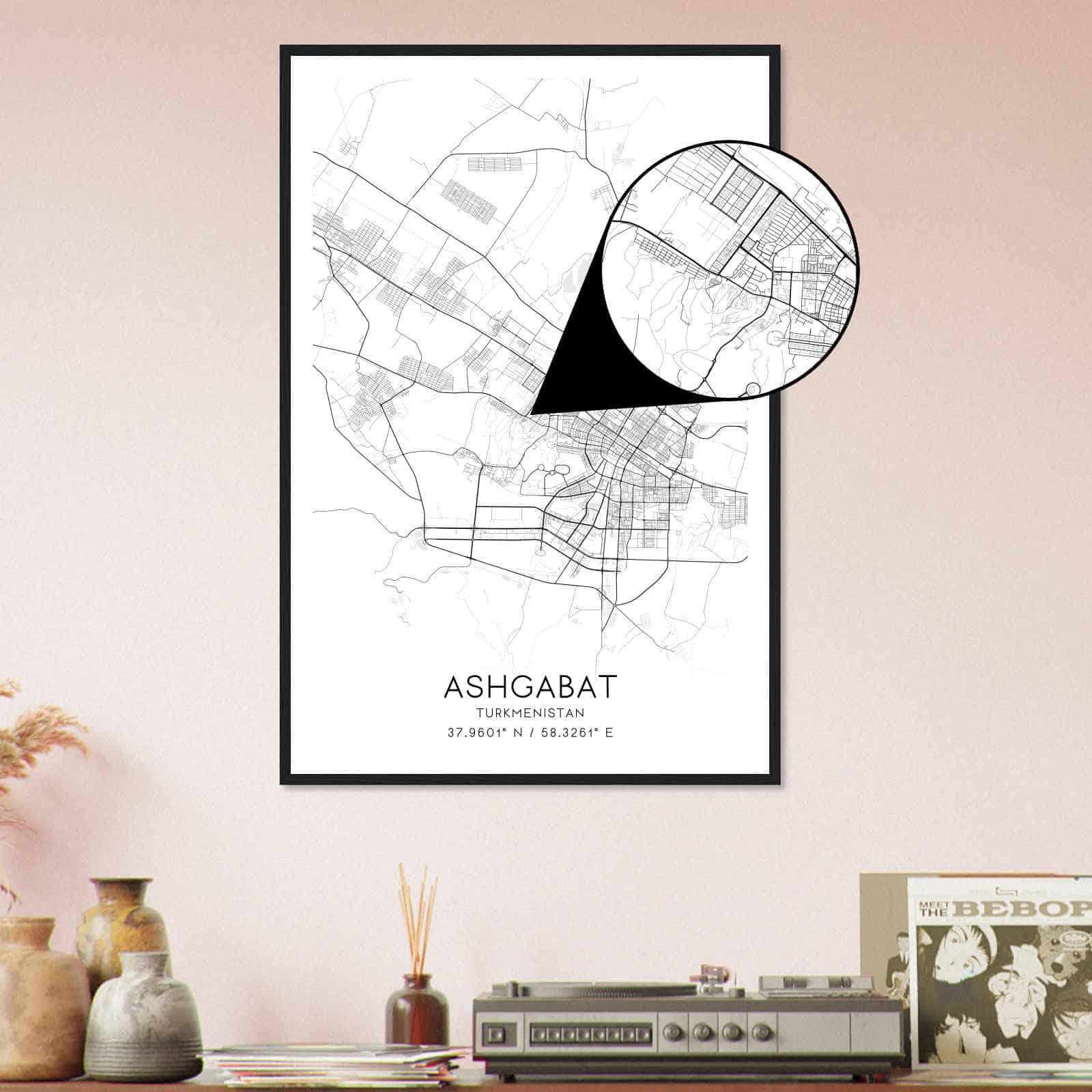 Deerfield Kansas Map Poster, Modern Home Decor Wall Art Print (Copy)