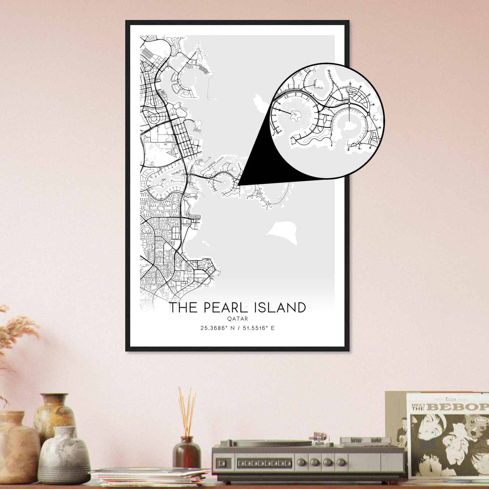 Deerfield Kansas Map Poster, Modern Home Decor Wall Art Print (Copy)