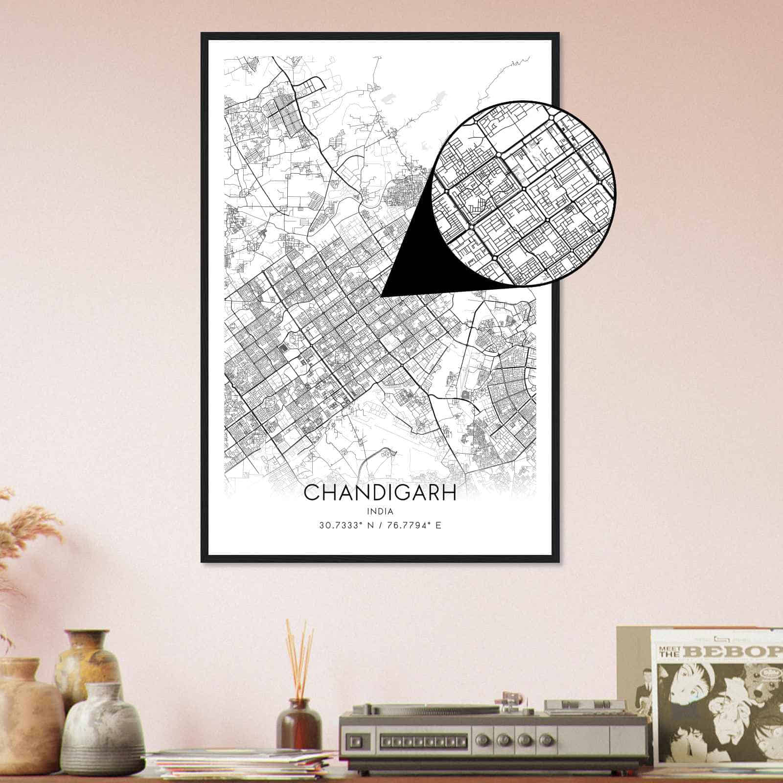 Deerfield Kansas Map Poster, Modern Home Decor Wall Art Print (Copy)