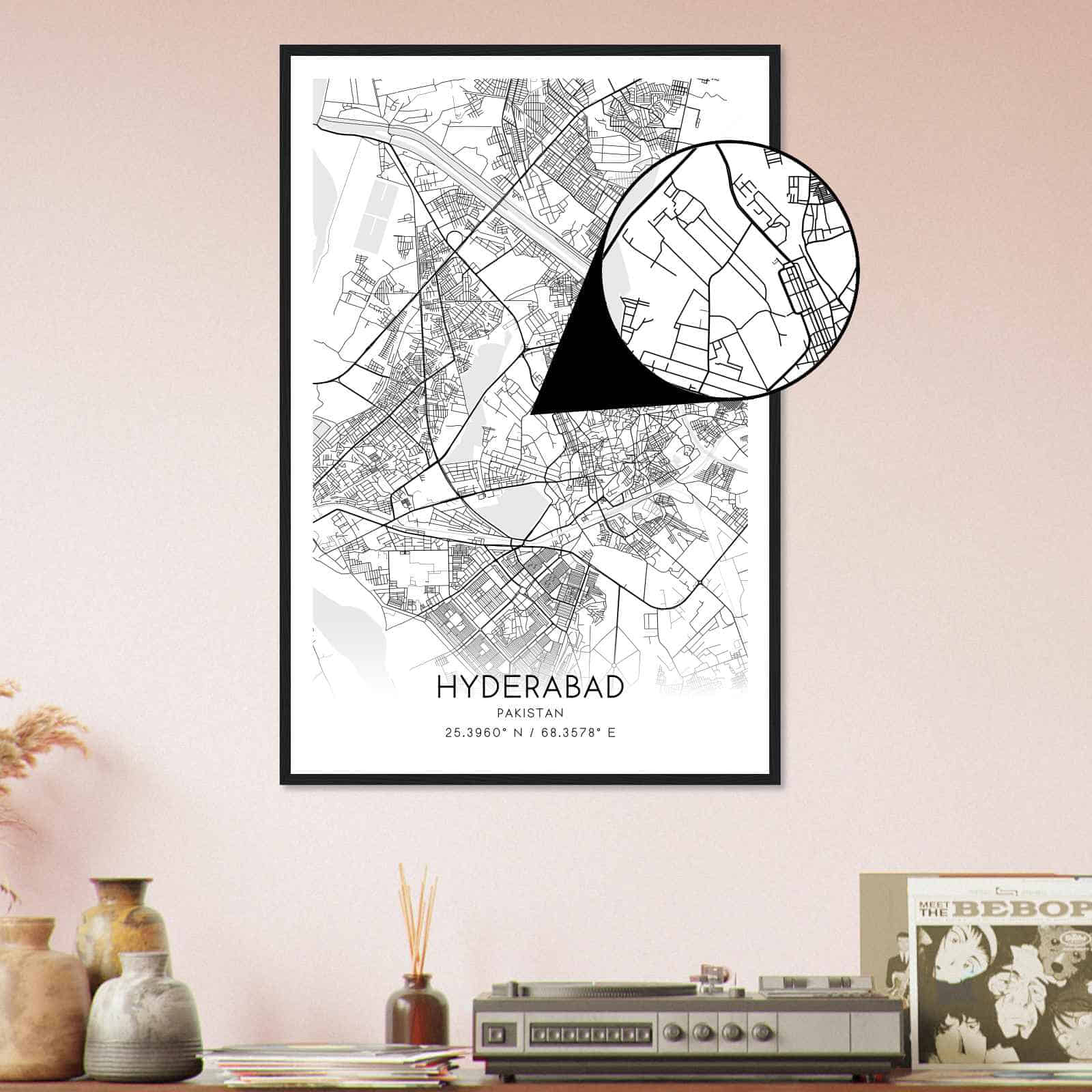 Deerfield Kansas Map Poster, Modern Home Decor Wall Art Print (Copy)