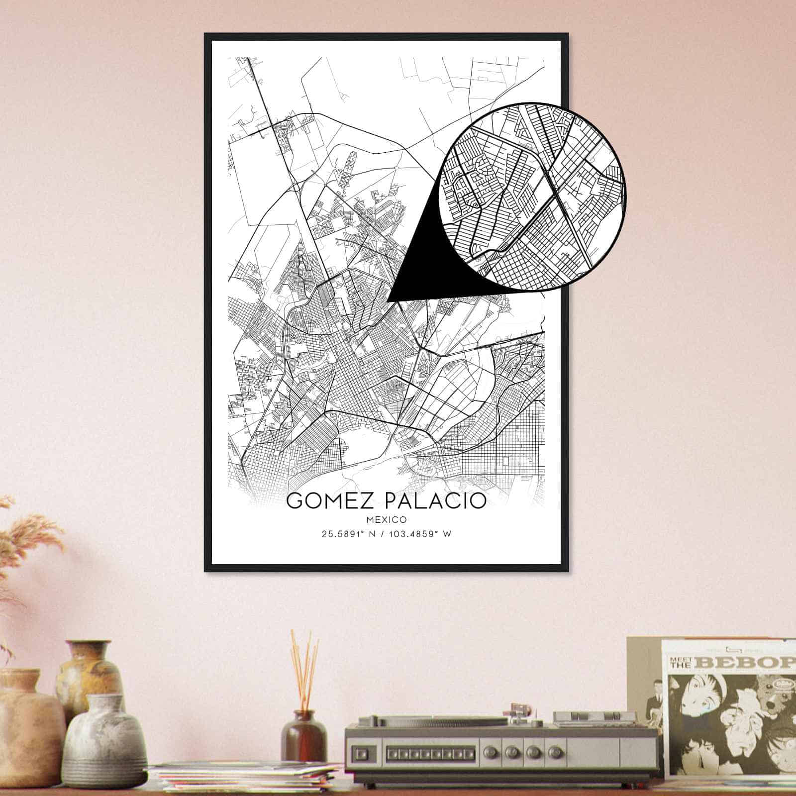 Deerfield Kansas Map Poster, Modern Home Decor Wall Art Print (Copy)