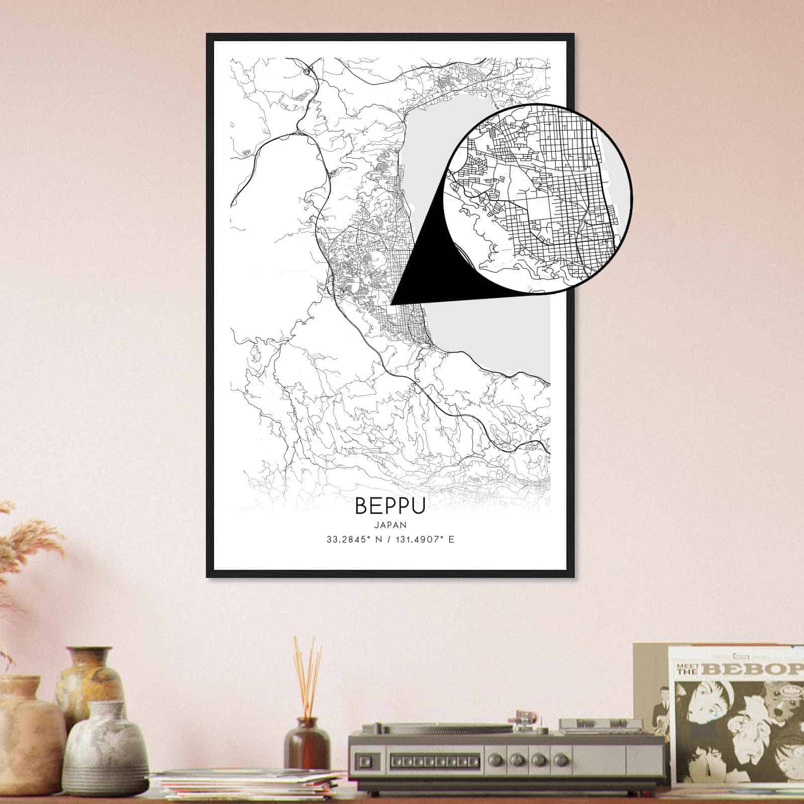 Deerfield Kansas Map Poster, Modern Home Decor Wall Art Print (Copy)