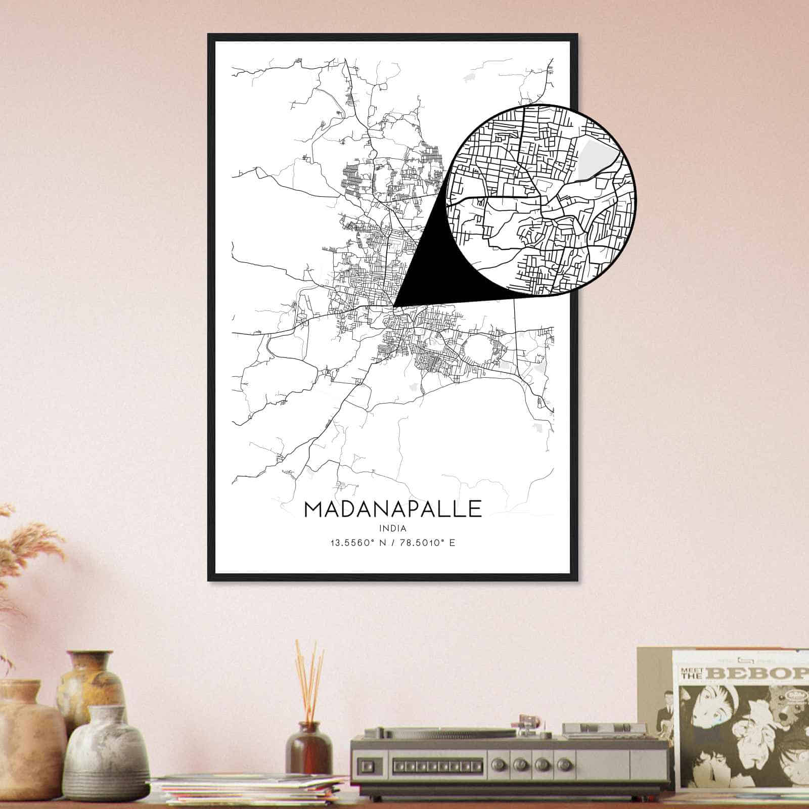 Deerfield Kansas Map Poster, Modern Home Decor Wall Art Print (Copy)