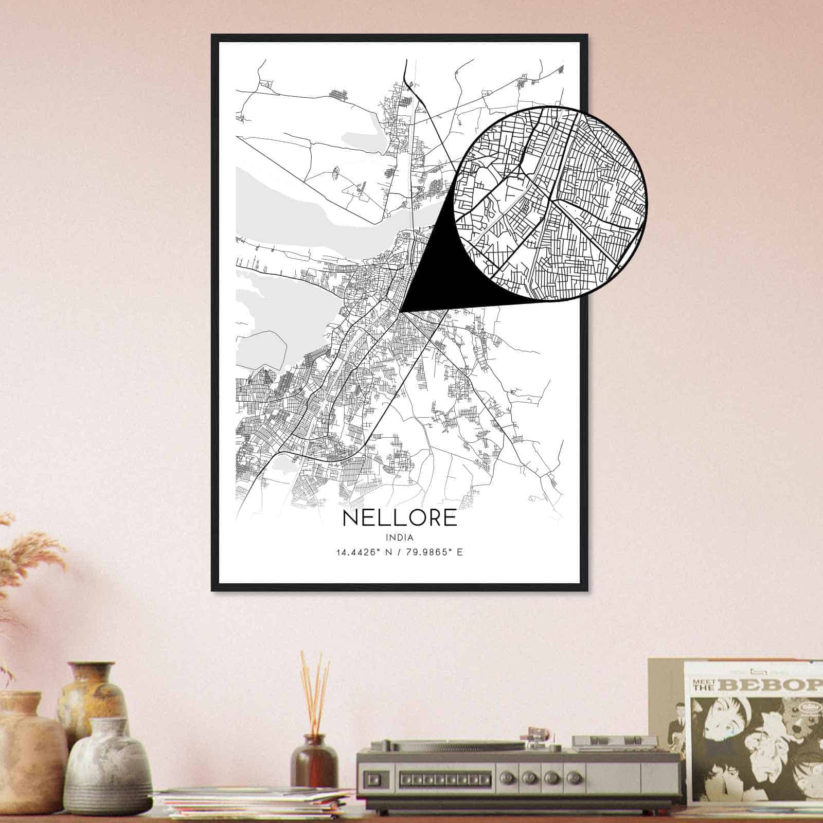 Deerfield Kansas Map Poster, Modern Home Decor Wall Art Print (Copy)