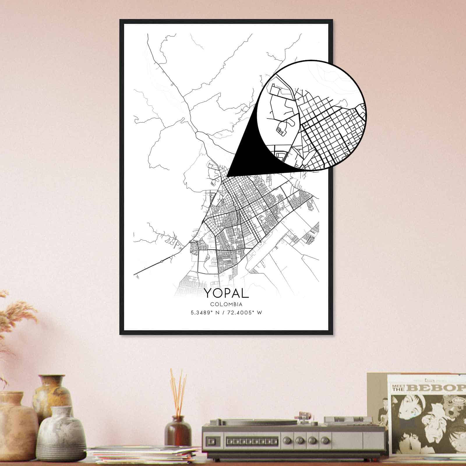 Deerfield Kansas Map Poster, Modern Home Decor Wall Art Print (Copy)
