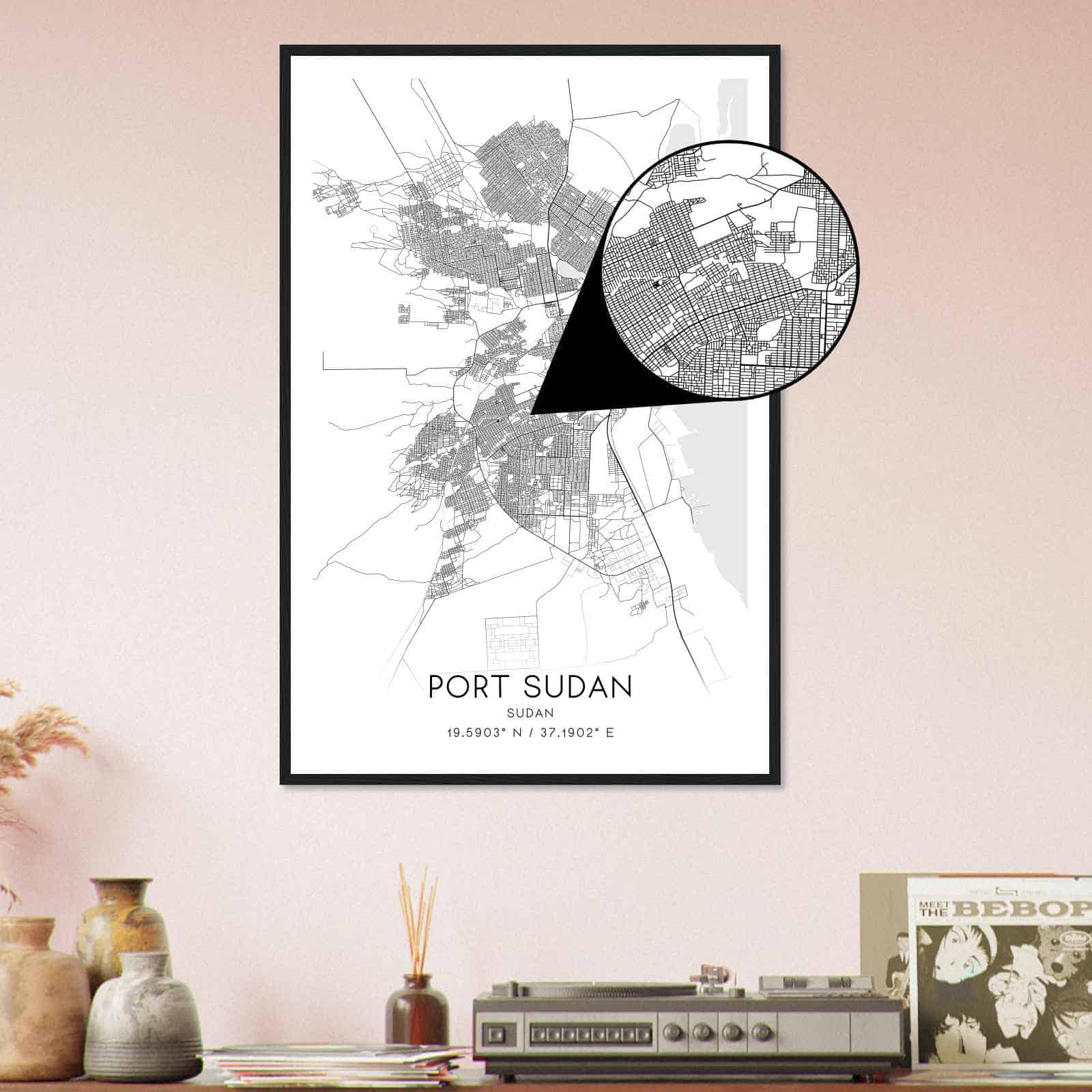 Deerfield Kansas Map Poster, Modern Home Decor Wall Art Print (Copy)