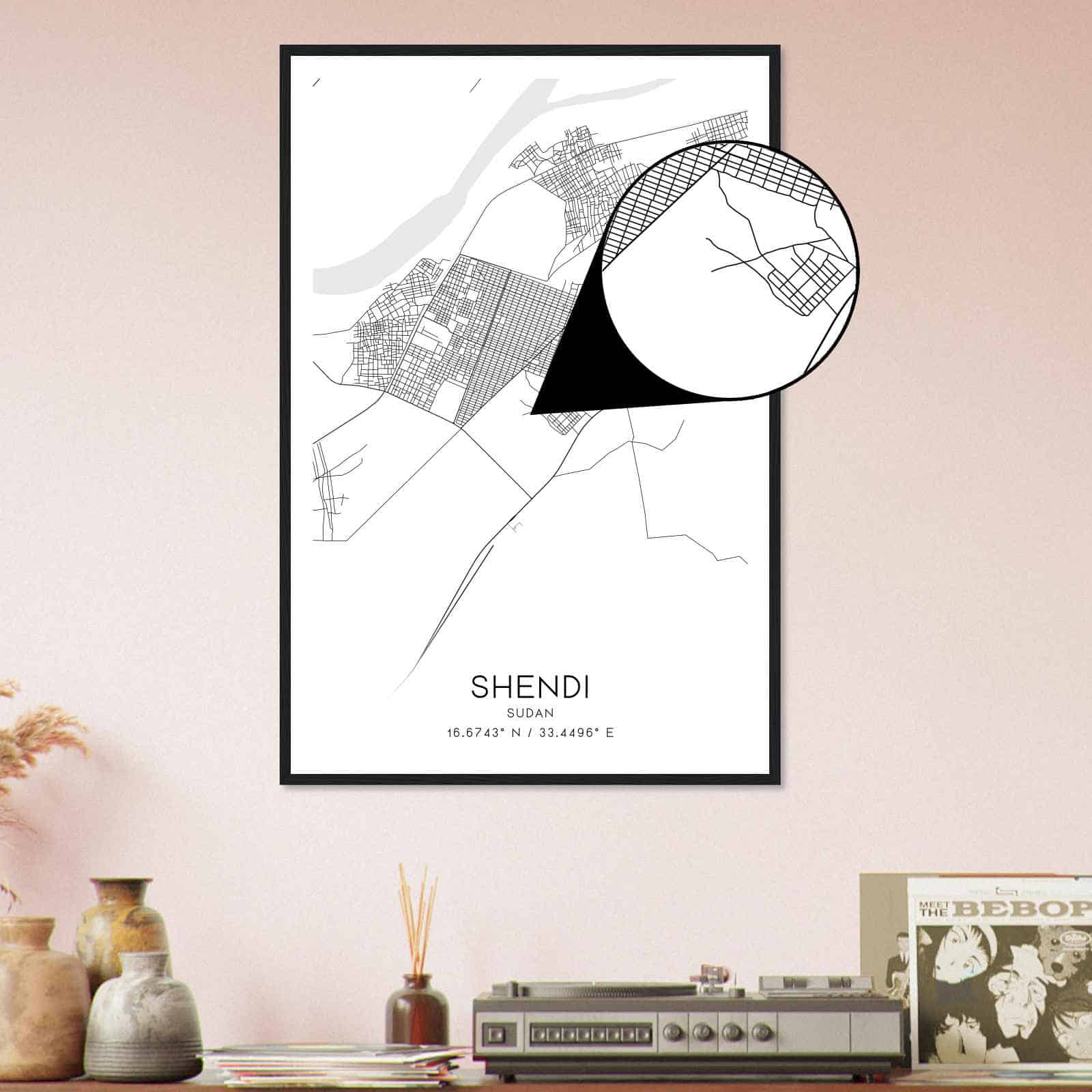 Deerfield Kansas Map Poster, Modern Home Decor Wall Art Print (Copy)