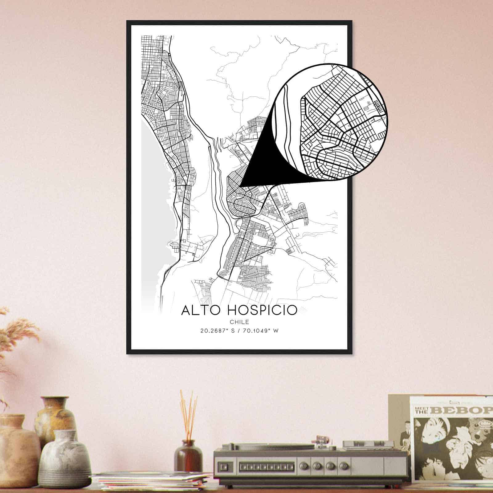 Deerfield Kansas Map Poster, Modern Home Decor Wall Art Print (Copy)