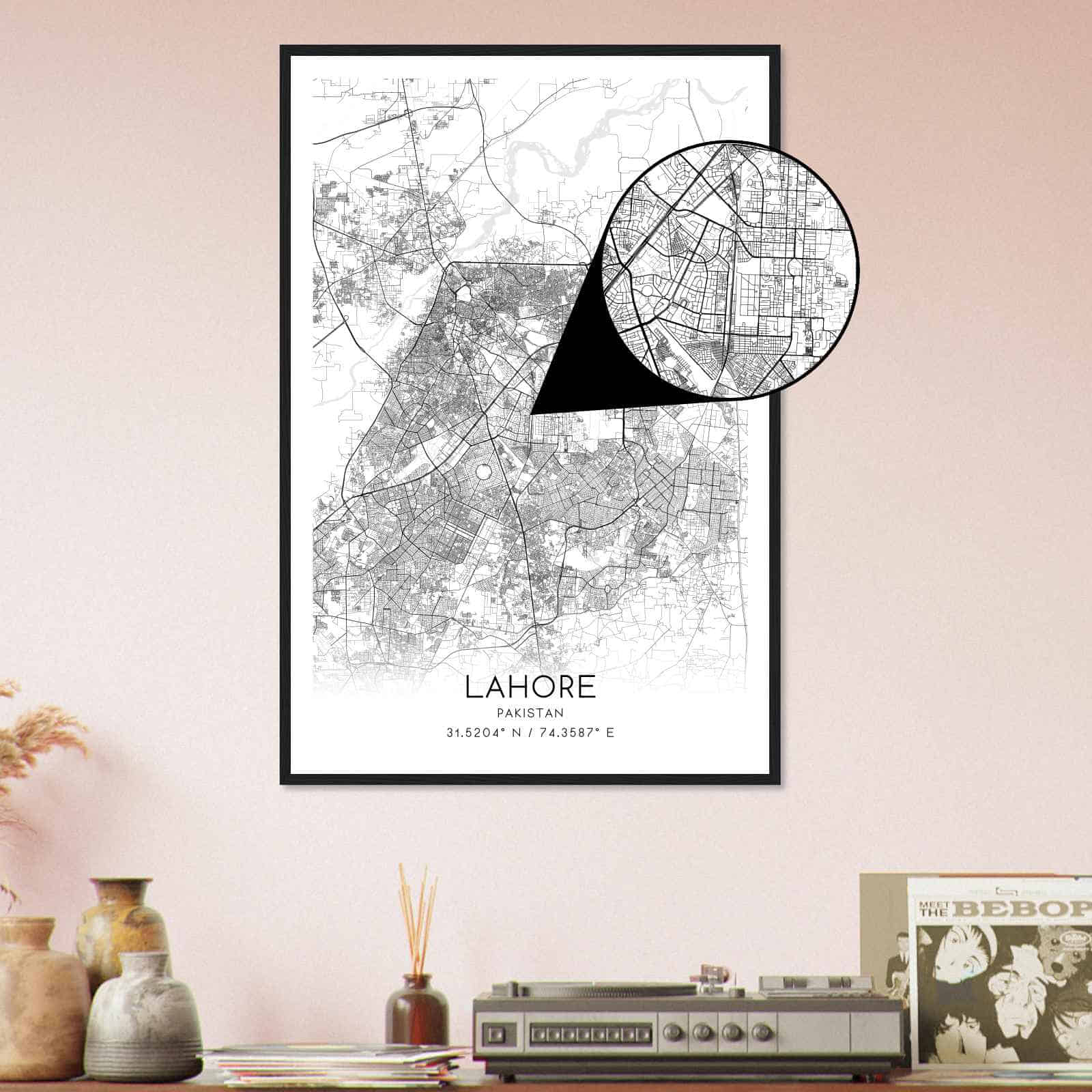 Deerfield Kansas Map Poster, Modern Home Decor Wall Art Print (Copy)