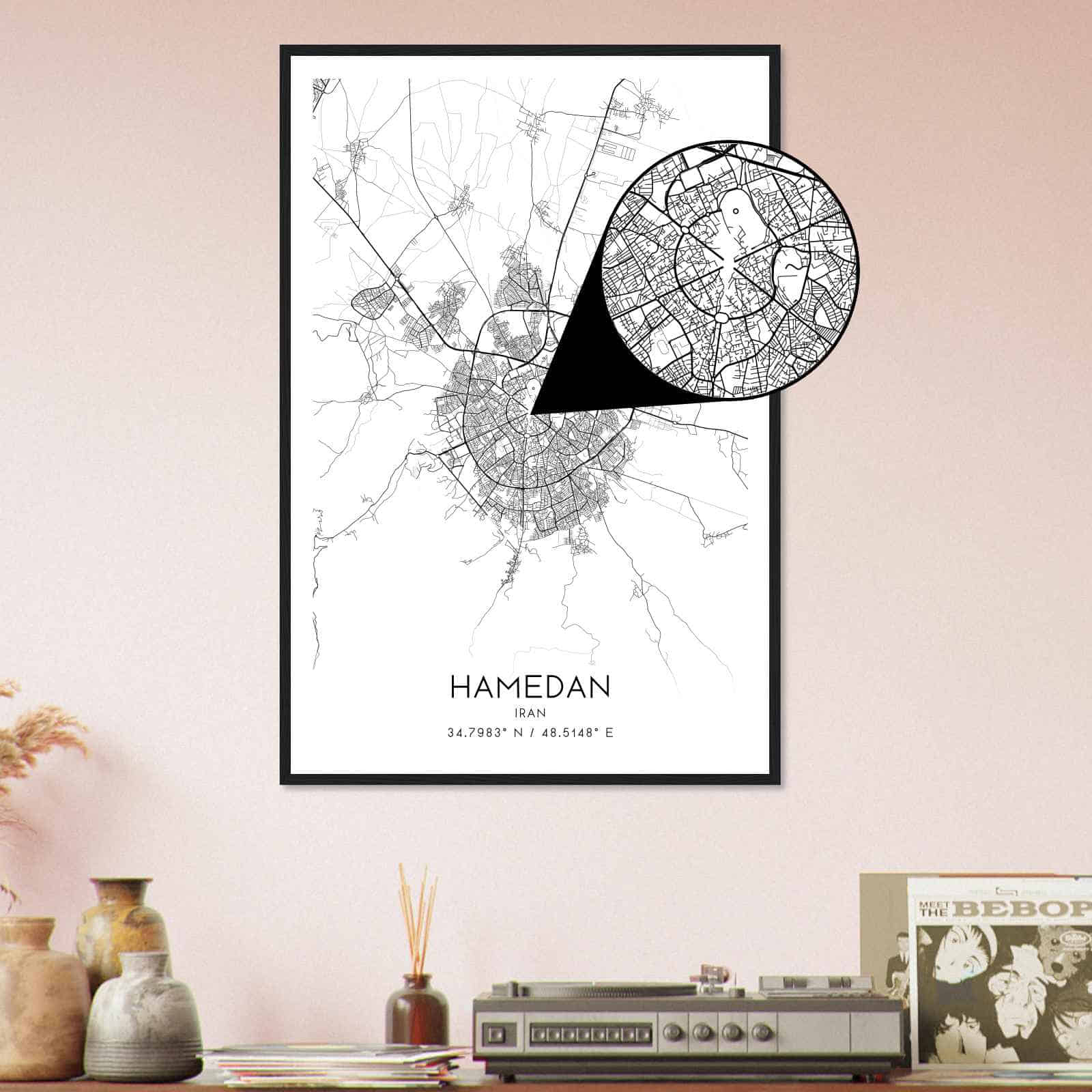 Deerfield Kansas Map Poster, Modern Home Decor Wall Art Print (Copy)