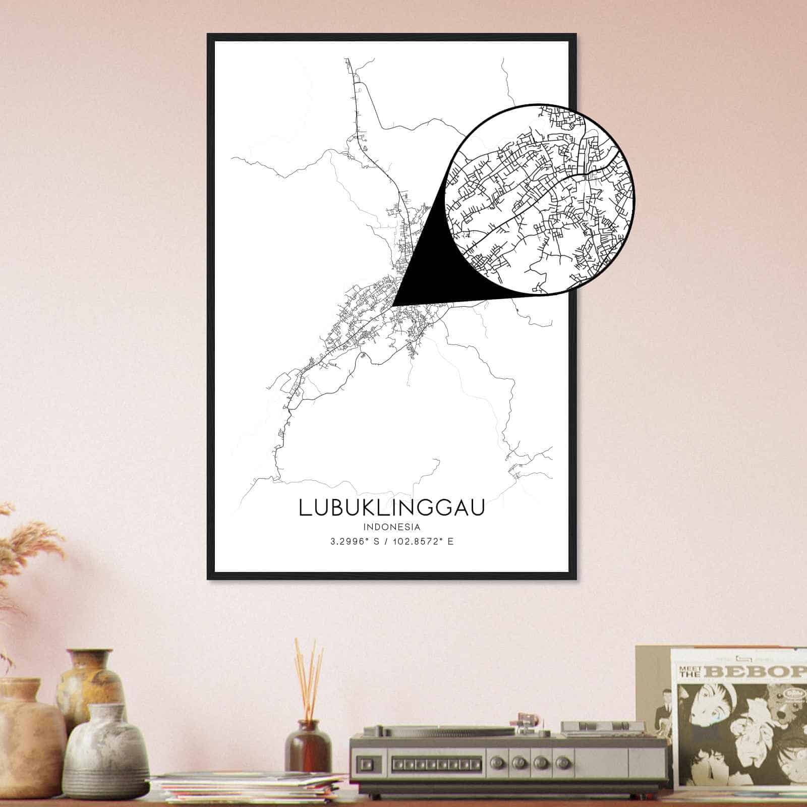 Deerfield Kansas Map Poster, Modern Home Decor Wall Art Print (Copy)