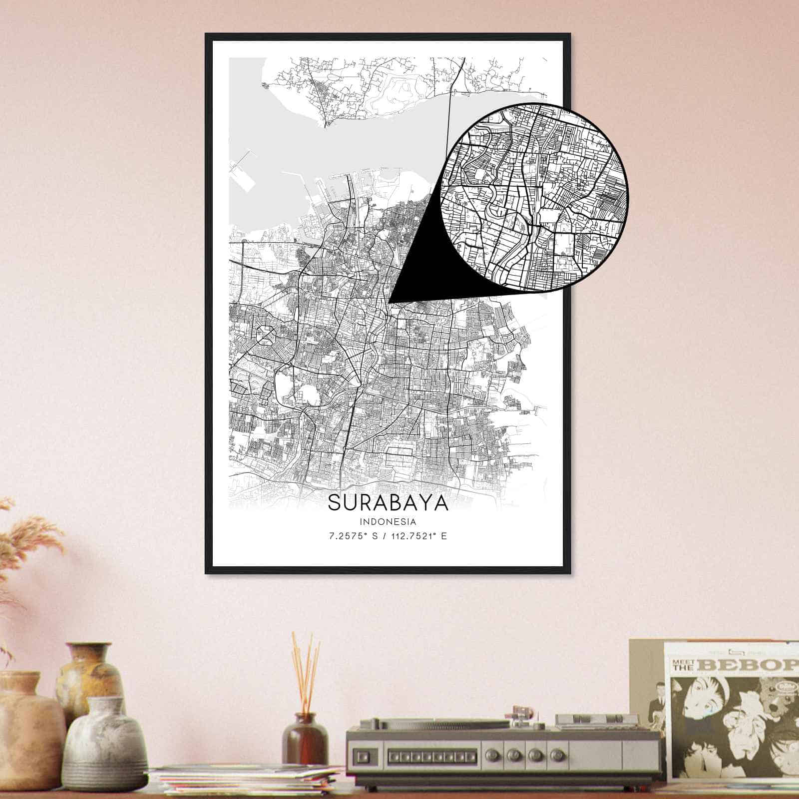 Deerfield Kansas Map Poster, Modern Home Decor Wall Art Print (Copy)