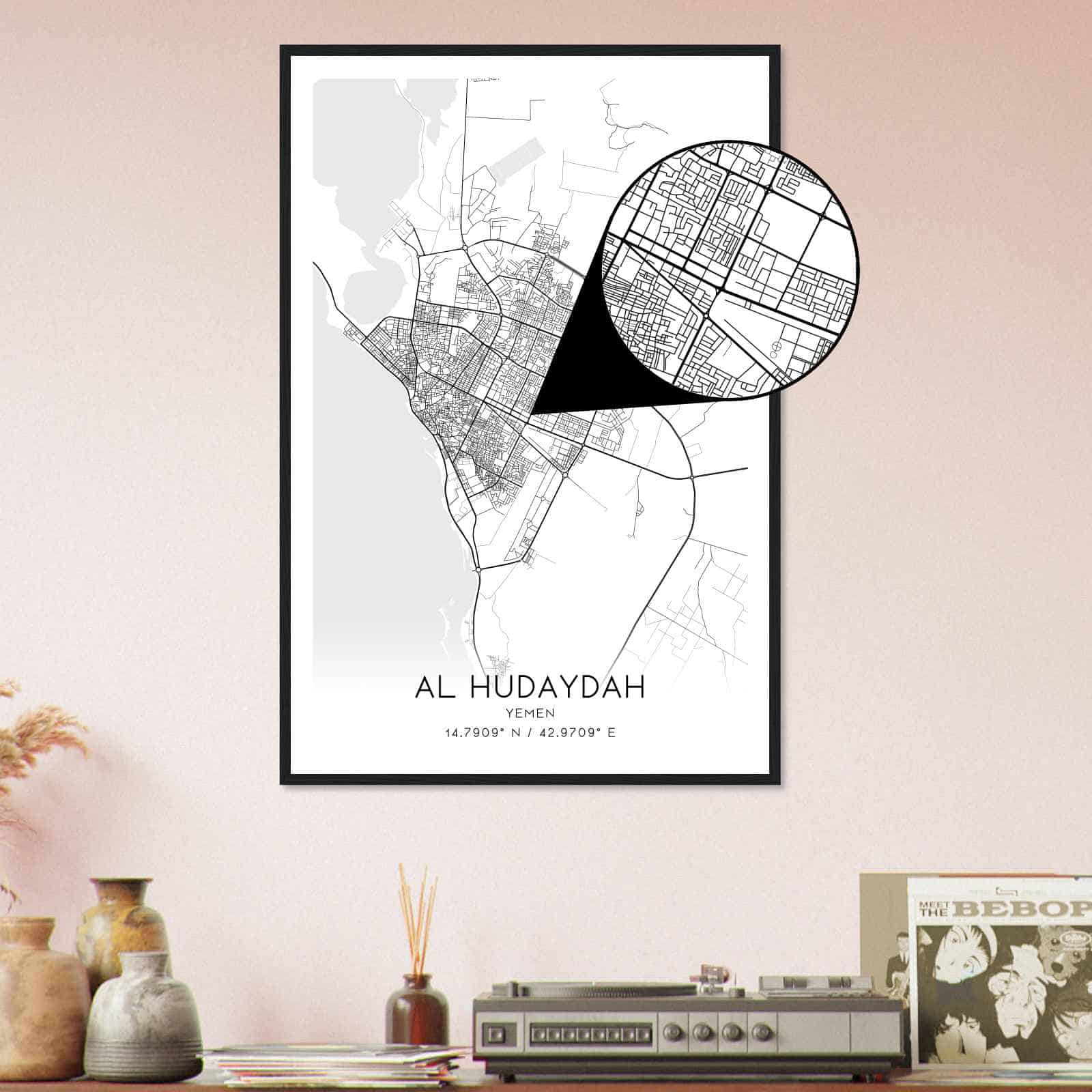 Deerfield Kansas Map Poster, Modern Home Decor Wall Art Print (Copy)