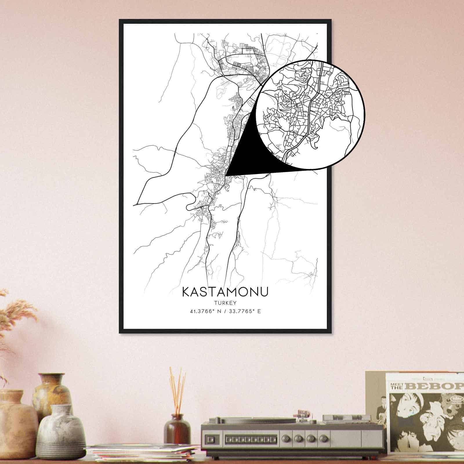 Deerfield Kansas Map Poster, Modern Home Decor Wall Art Print (Copy)