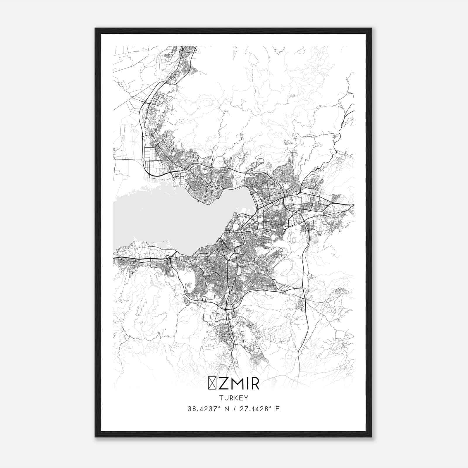 Izmir Custom Maps Posters