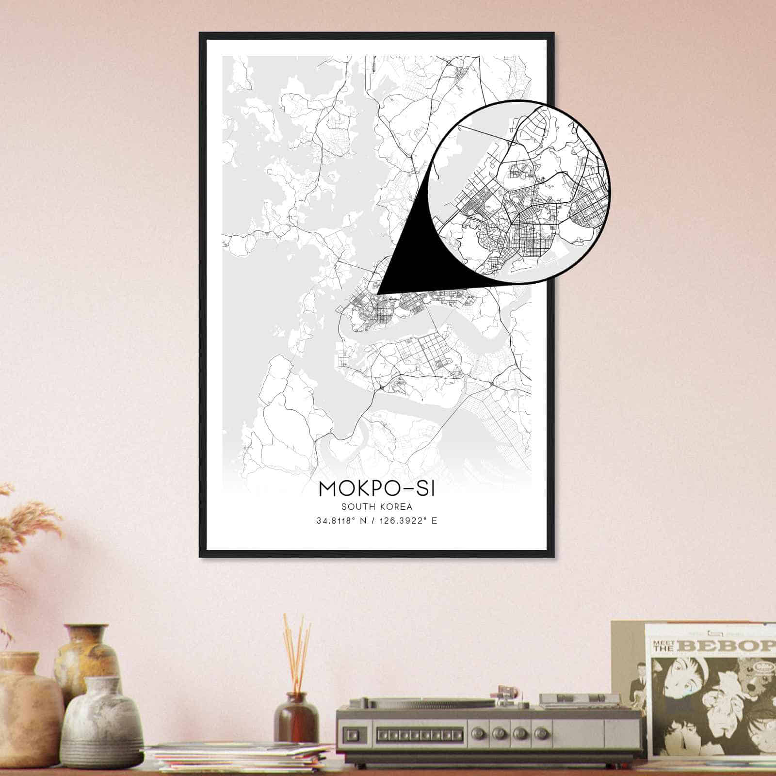 Deerfield Kansas Map Poster, Modern Home Decor Wall Art Print (Copy)