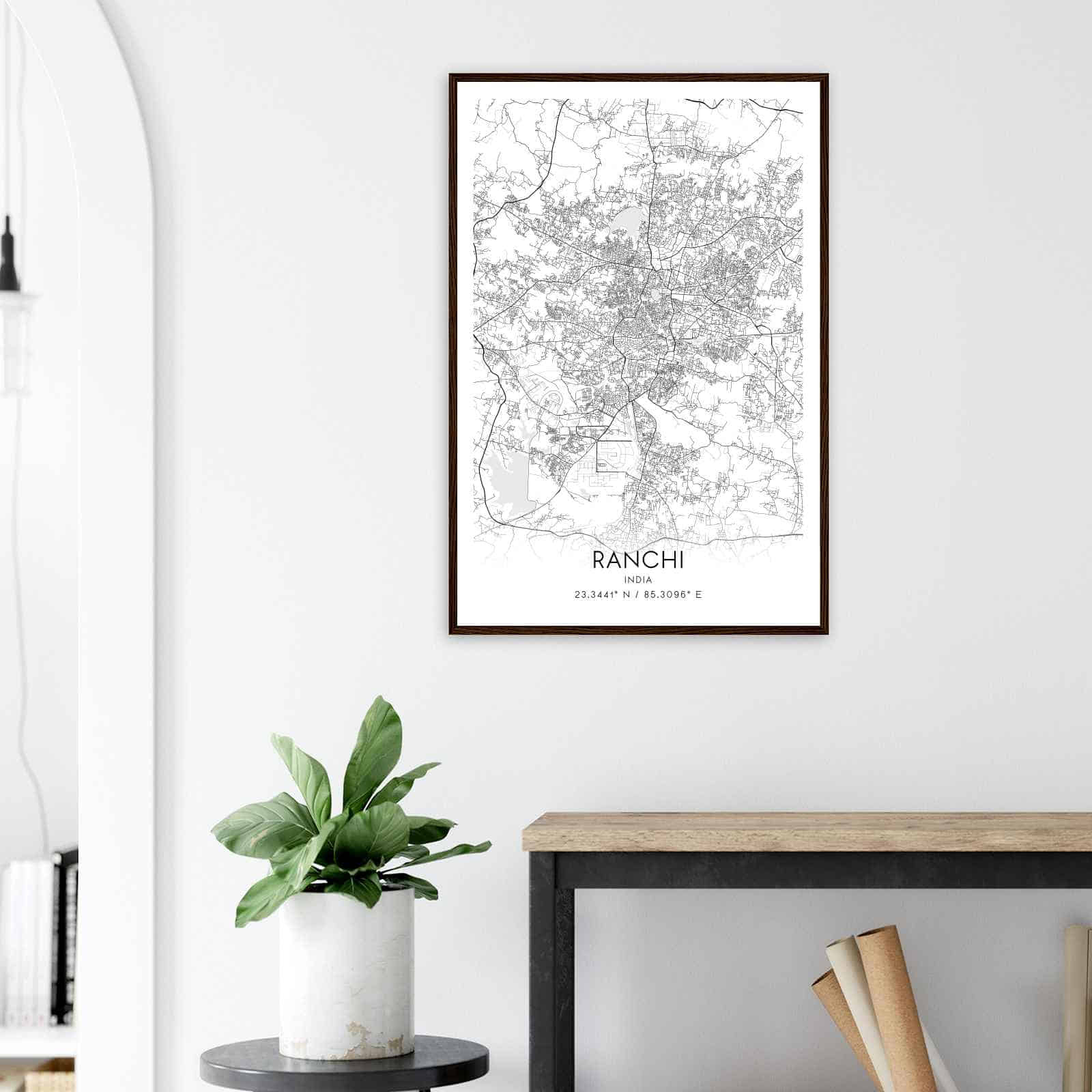 Deerfield Kansas Map Poster, Modern Home Decor Wall Art Print (Copy)