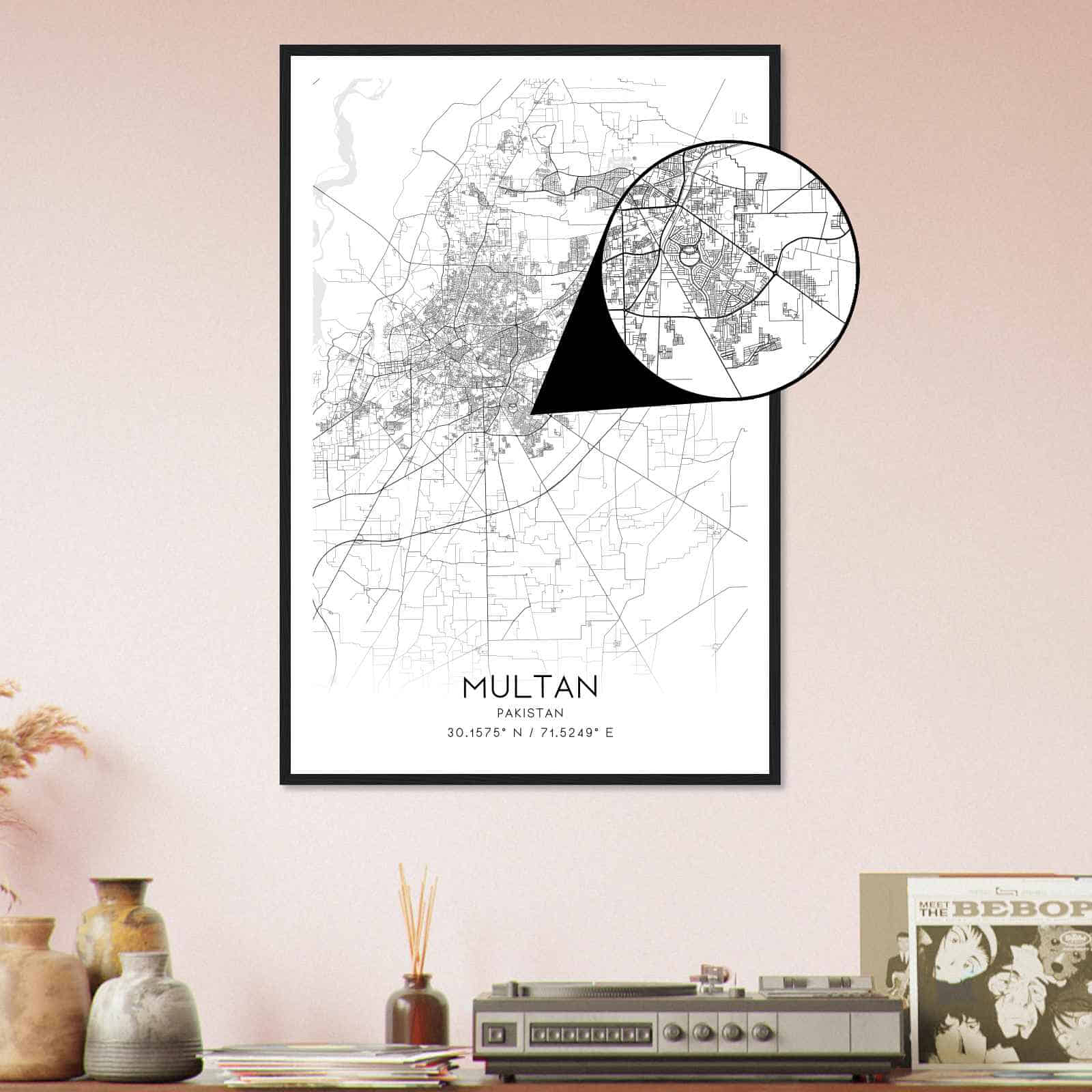 Deerfield Kansas Map Poster, Modern Home Decor Wall Art Print (Copy)