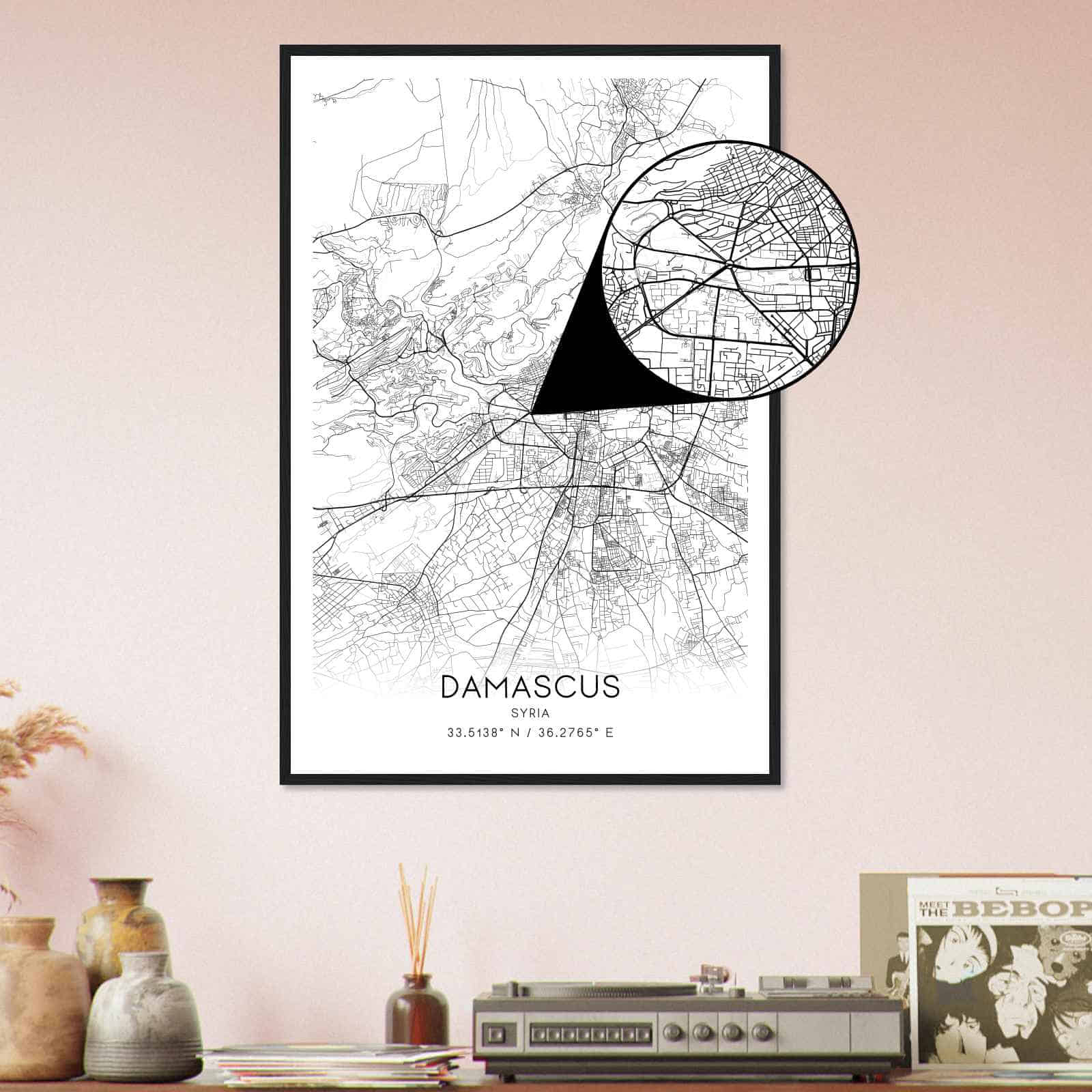 Deerfield Kansas Map Poster, Modern Home Decor Wall Art Print (Copy)