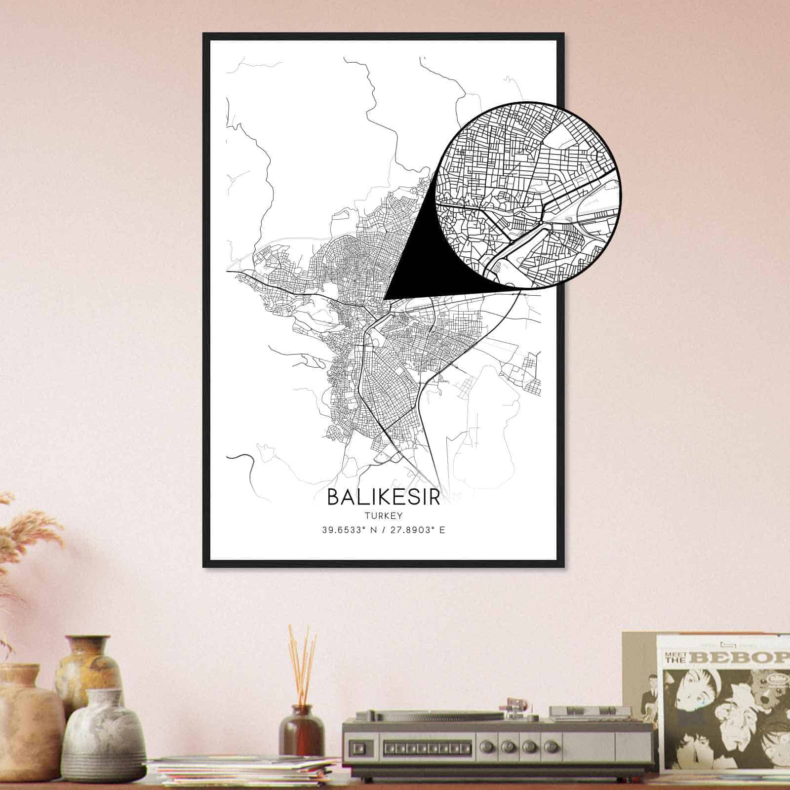 Deerfield Kansas Map Poster, Modern Home Decor Wall Art Print (Copy)