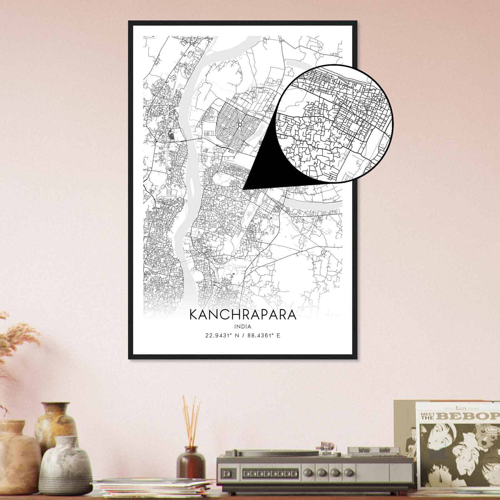 Deerfield Kansas Map Poster, Modern Home Decor Wall Art Print (Copy)