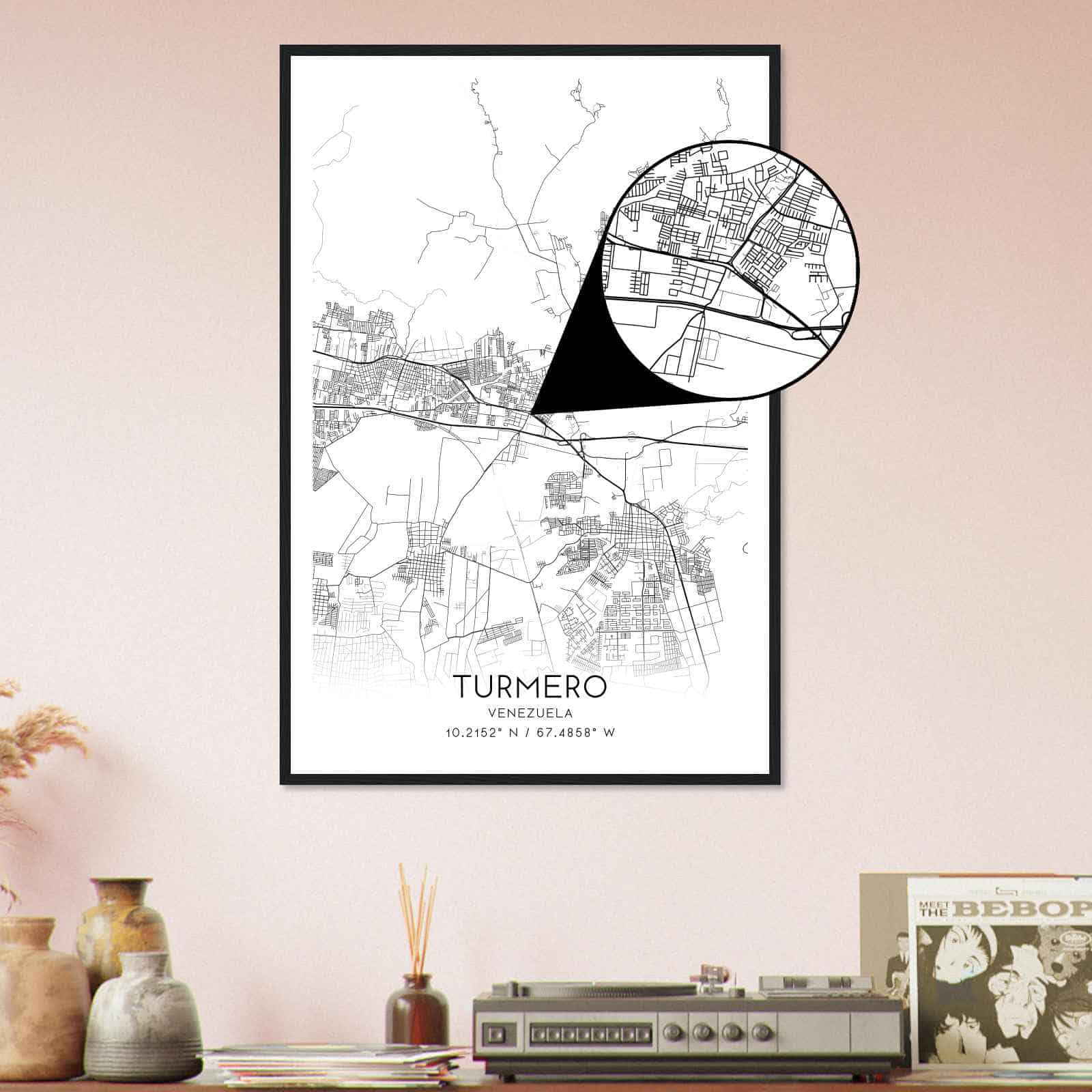 Deerfield Kansas Map Poster, Modern Home Decor Wall Art Print (Copy)