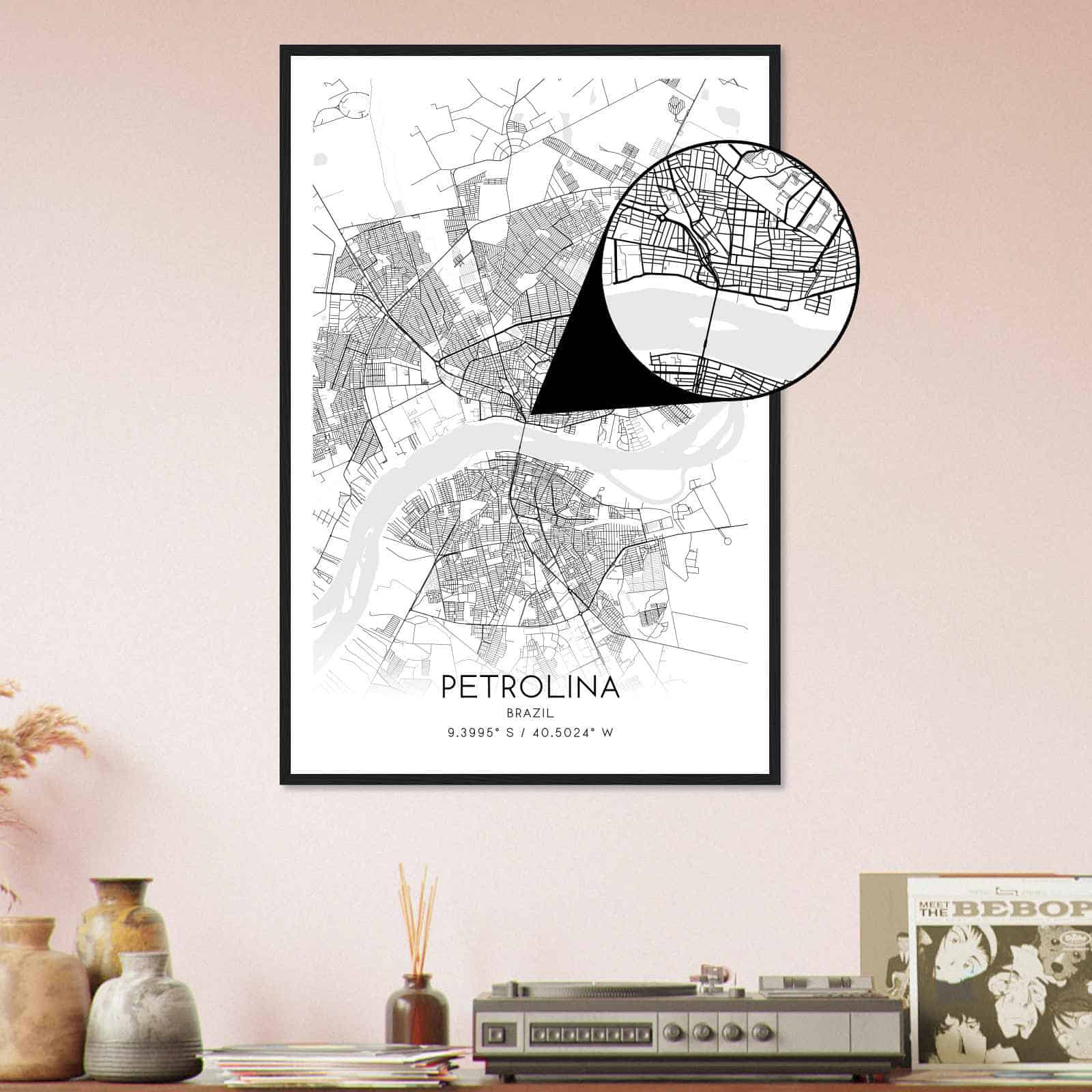 Deerfield Kansas Map Poster, Modern Home Decor Wall Art Print (Copy)