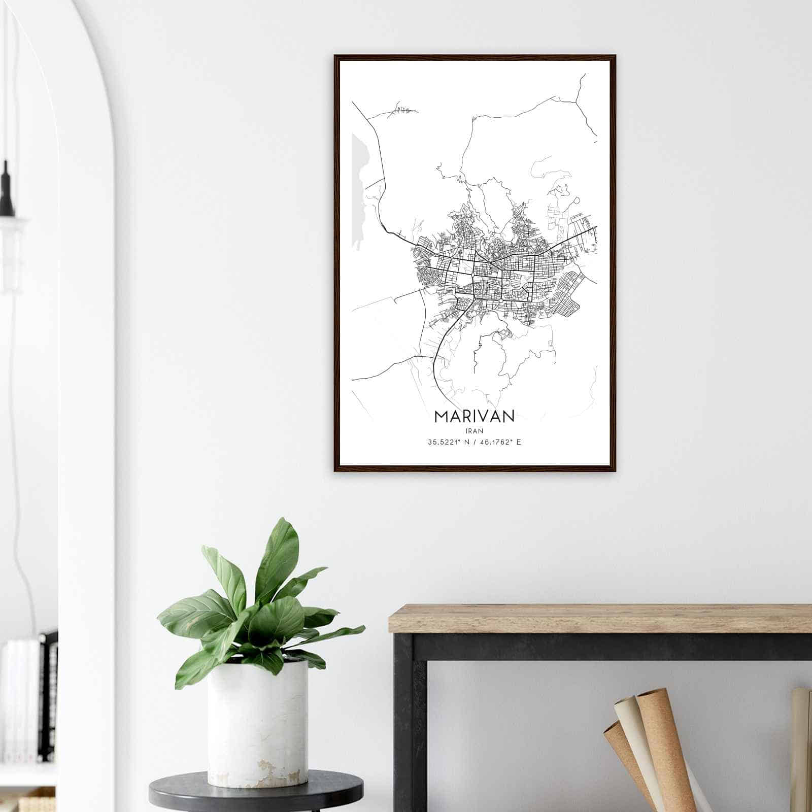 Deerfield Kansas Map Poster, Modern Home Decor Wall Art Print (Copy)