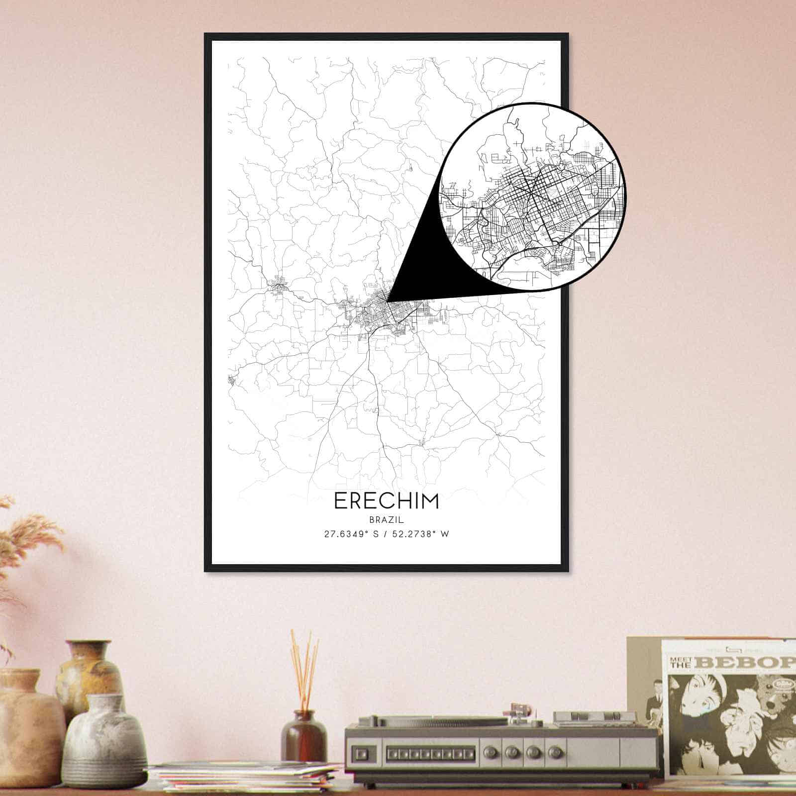 Deerfield Kansas Map Poster, Modern Home Decor Wall Art Print (Copy)