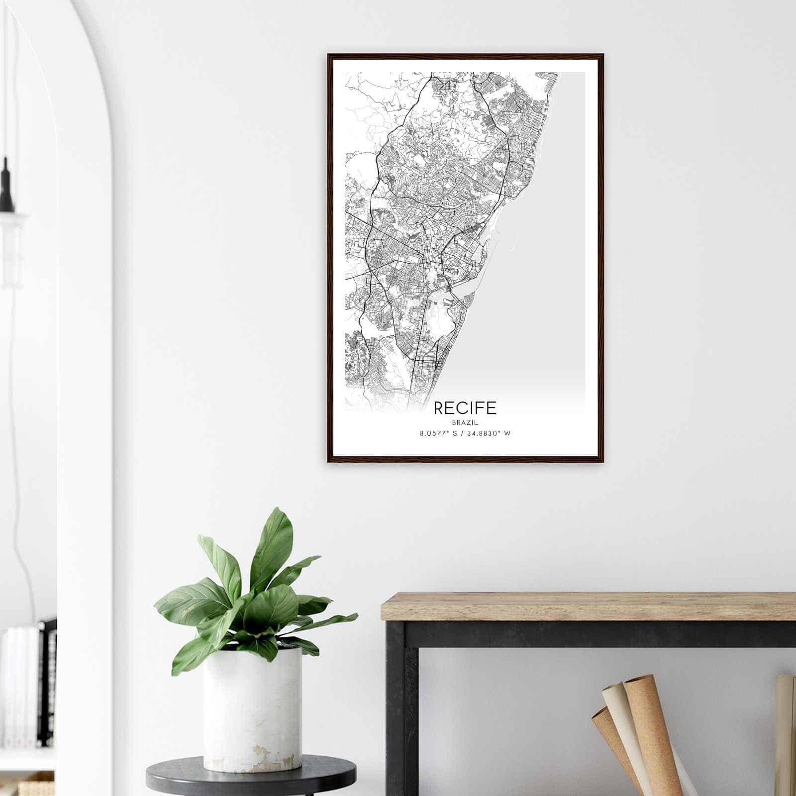 Deerfield Kansas Map Poster, Modern Home Decor Wall Art Print (Copy)