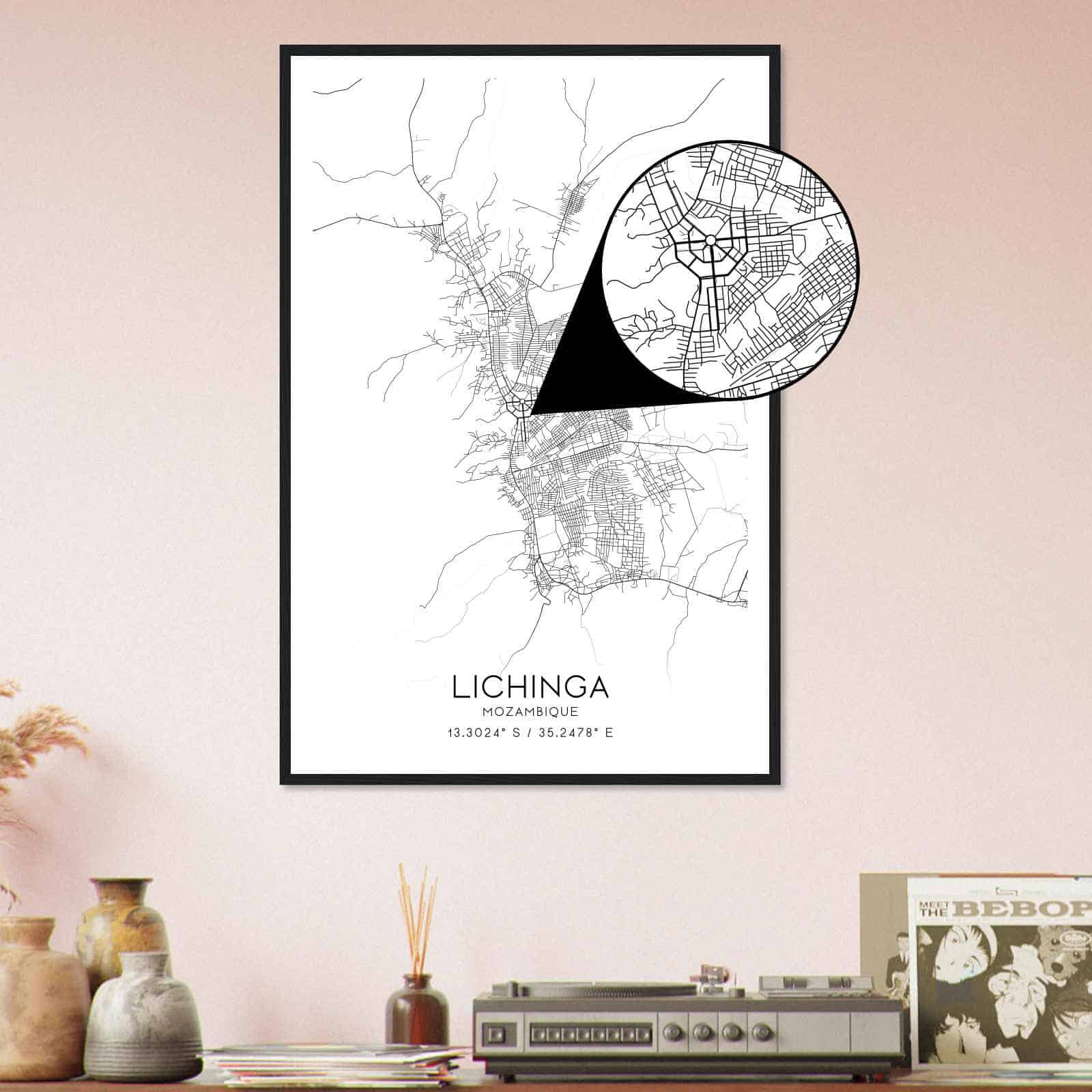 Deerfield Kansas Map Poster, Modern Home Decor Wall Art Print (Copy)